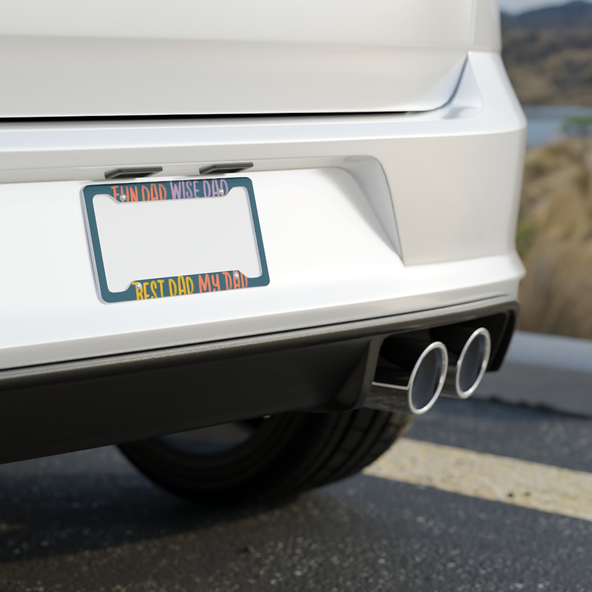 Colorful Dad License Plate Frame - Perfect Gift for Father's Day