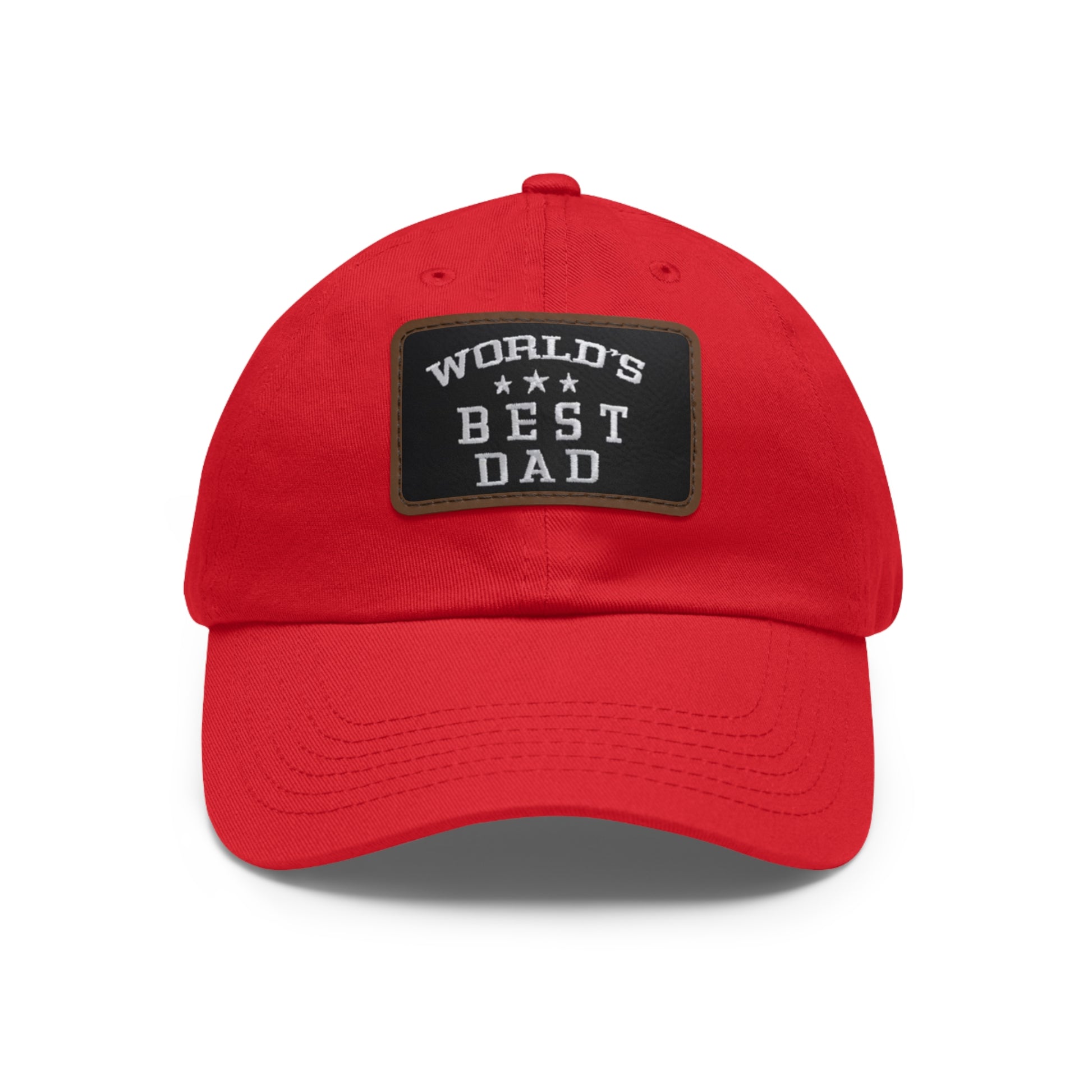 World's Best Dad Leather Patch Dad Hat