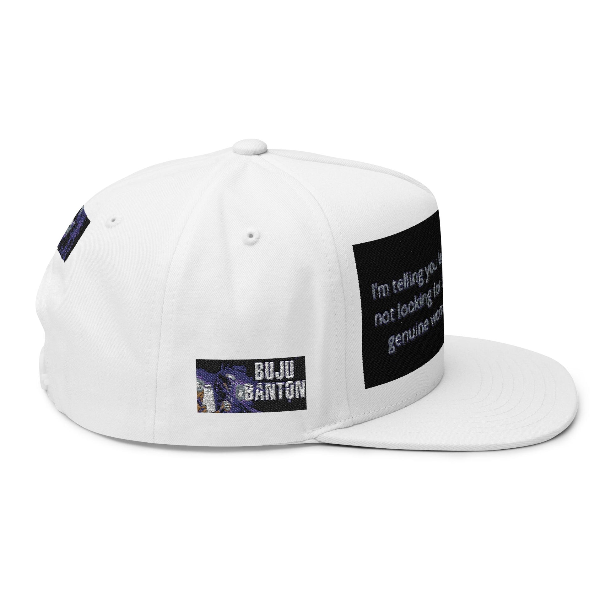 Embroidered Flat Bill Cap - Statement Hat for Women, Casual Style, Gift for Her, Trendy Accessory, Unique Fashion Statement