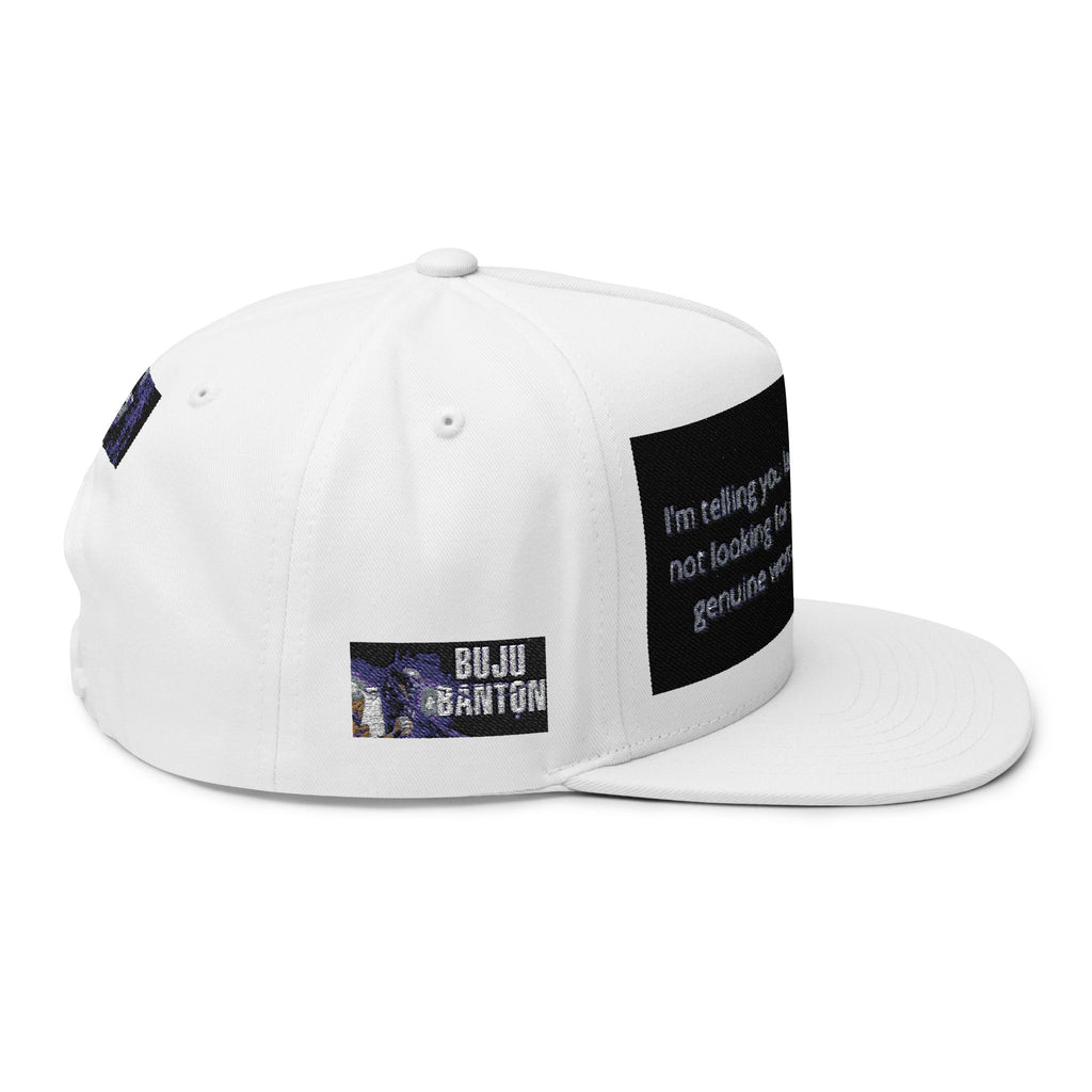 Embroidered Flat Bill Cap - Statement Hat for Women, Casual Style, Gift for Her, Trendy Accessory, Unique Fashion Statement