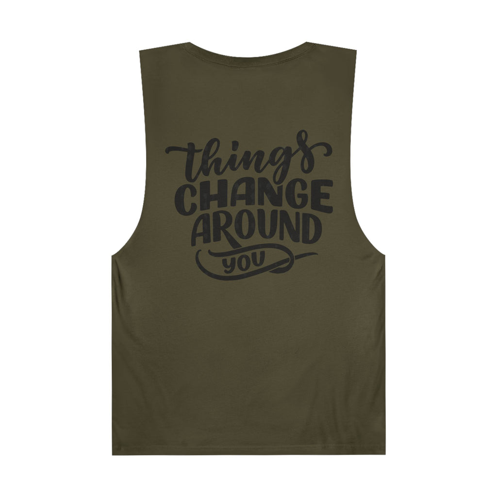 Inspirational Unisex Tank Top - 'Life is a Journey' & 'Things Change Around You'