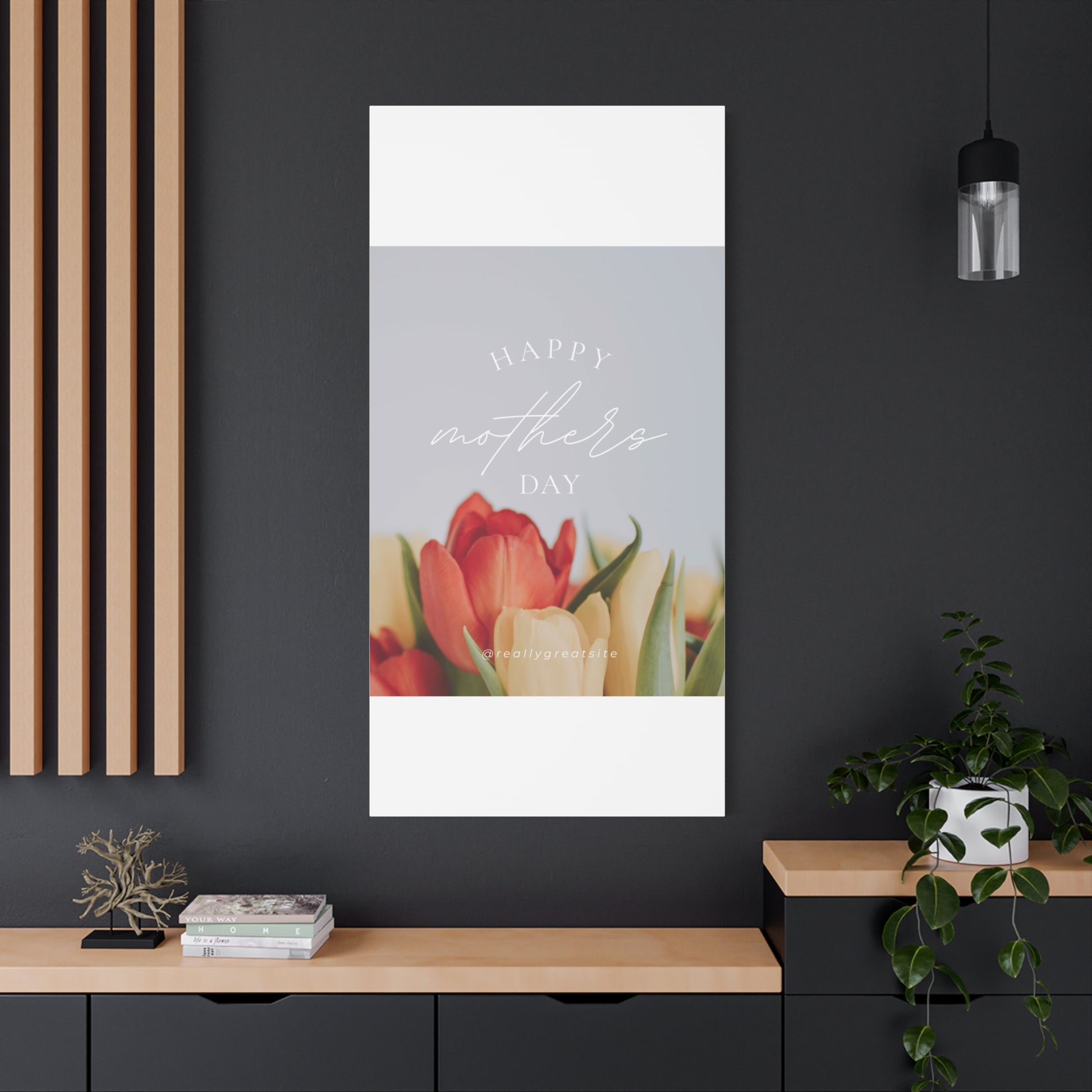 Mother's Day Matte Canvas Wall Art - Floral Design