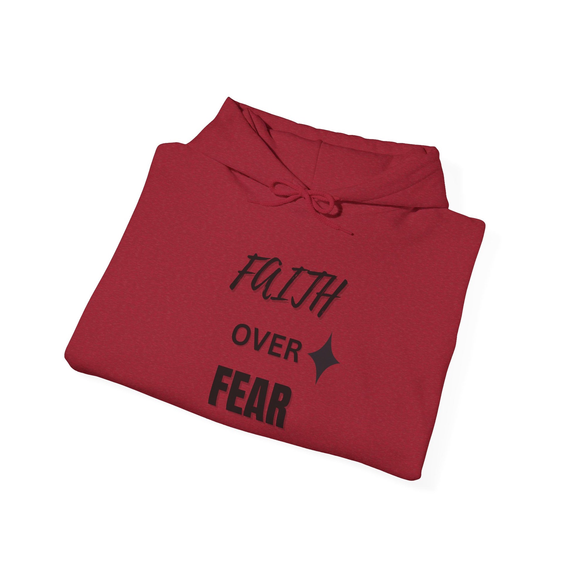 Faith Over Fear Hoodie - Unisex Heavy Blend Sweatshirt for Comfort and Inspiration