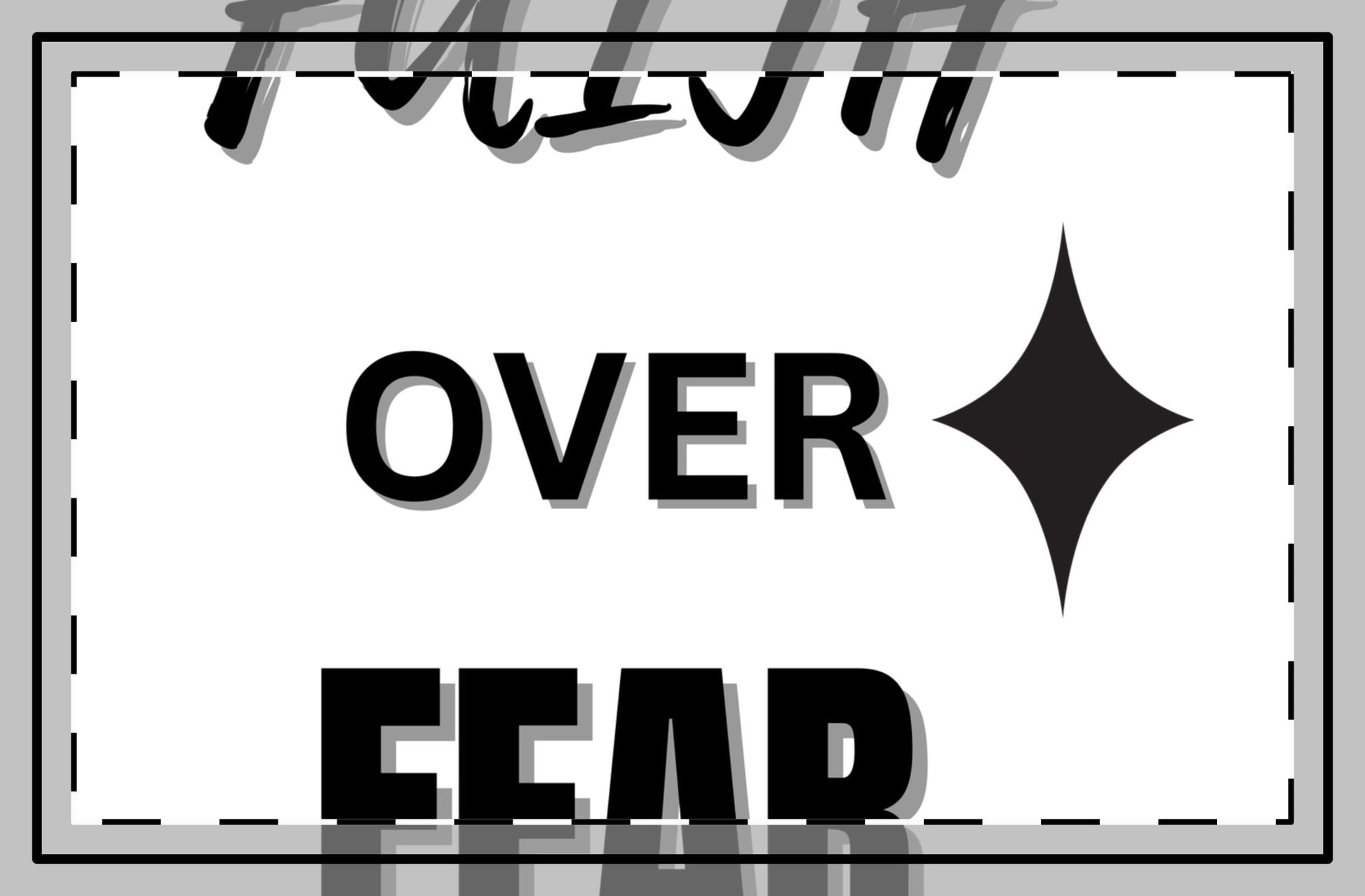 Inspirational Custom Shape Magnets - "Faith Over Fear"