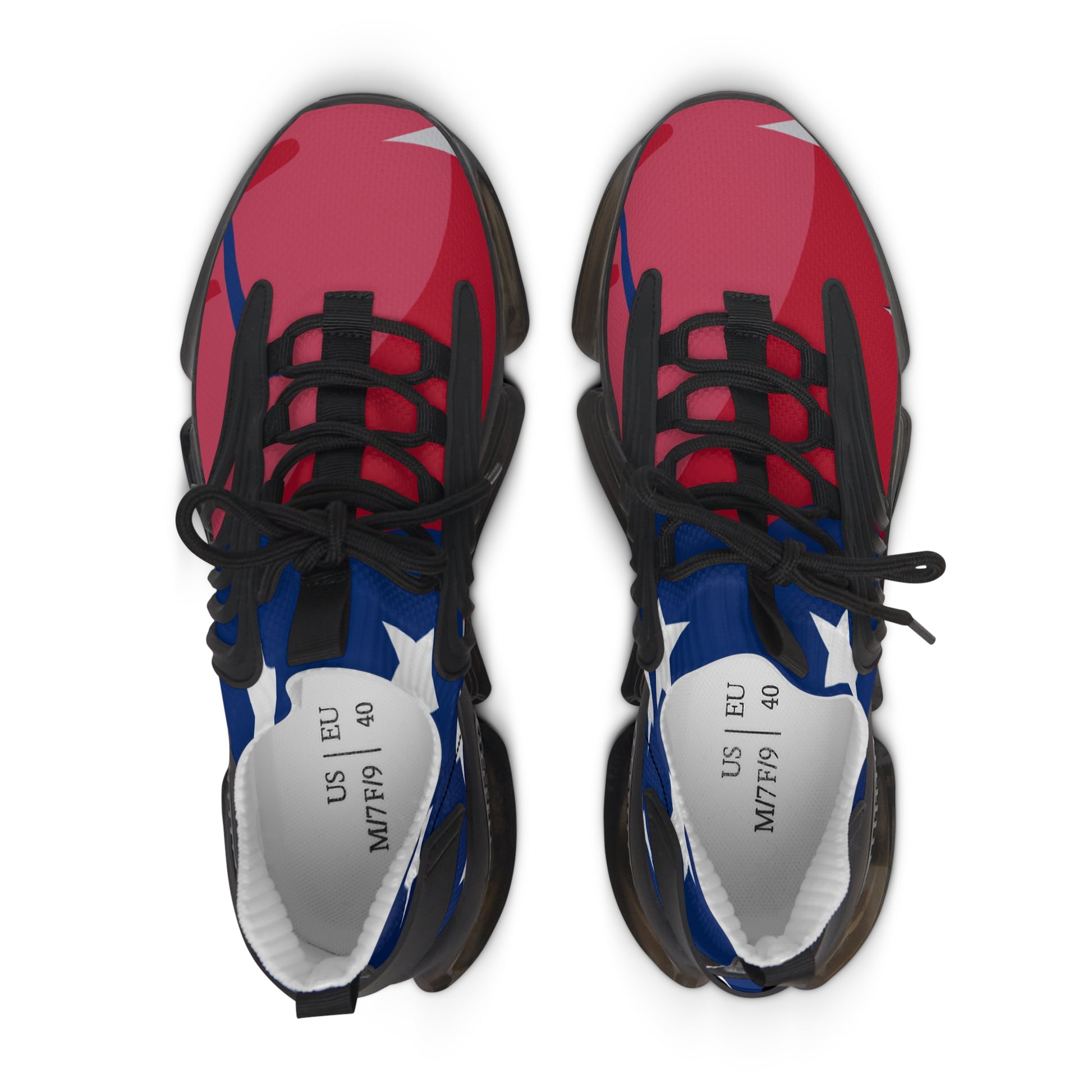 Patriotic Women's Mesh Sneakers - Star-Spangled Athletic Shoes