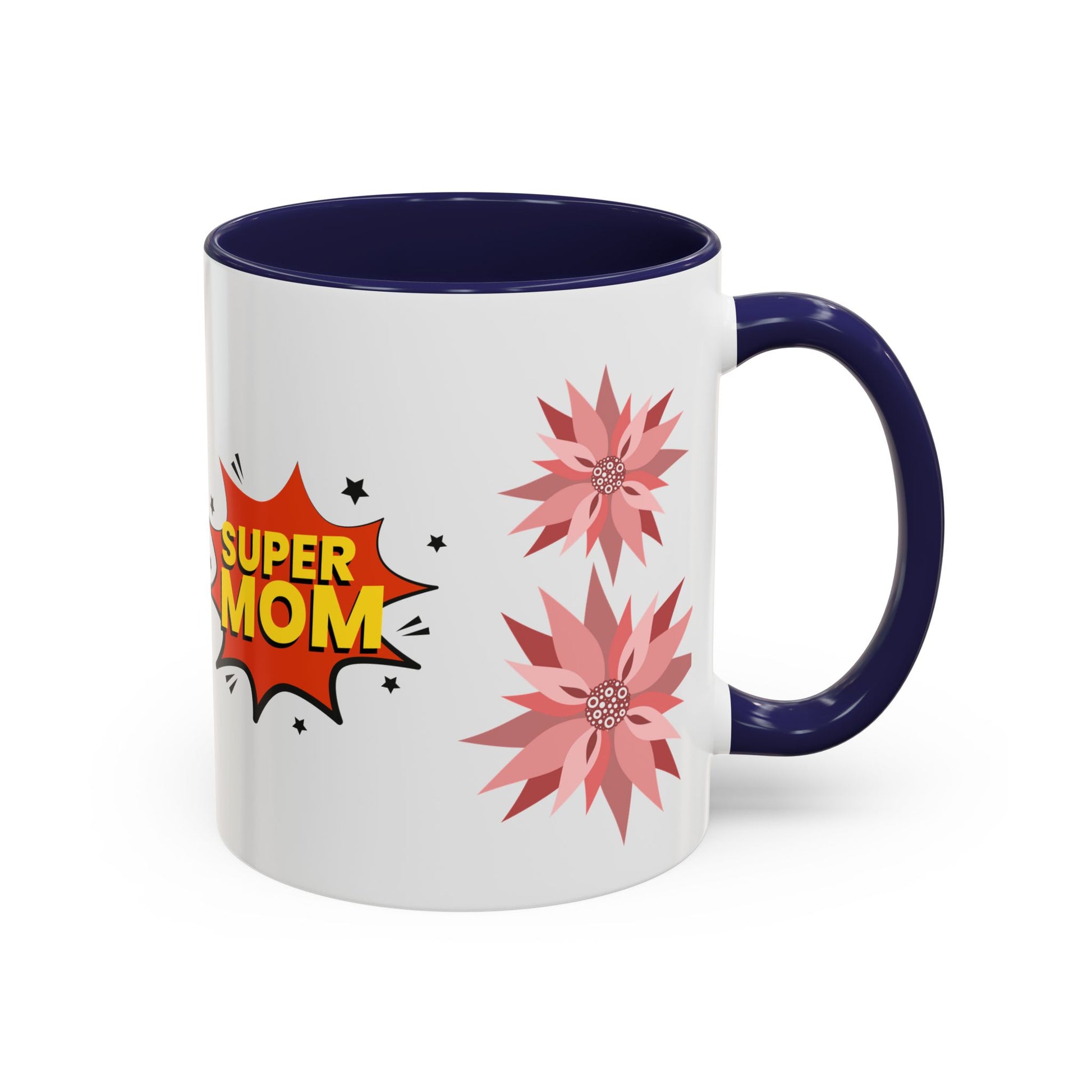 Super Mom Accent Coffee Mug - Perfect Gift for Mother's Day & Birthdays