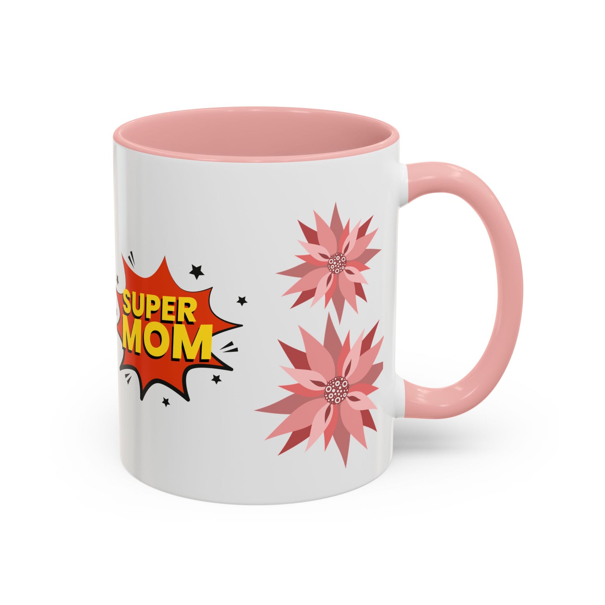 Super Mom Accent Coffee Mug - Perfect Gift for Mother's Day & Birthdays