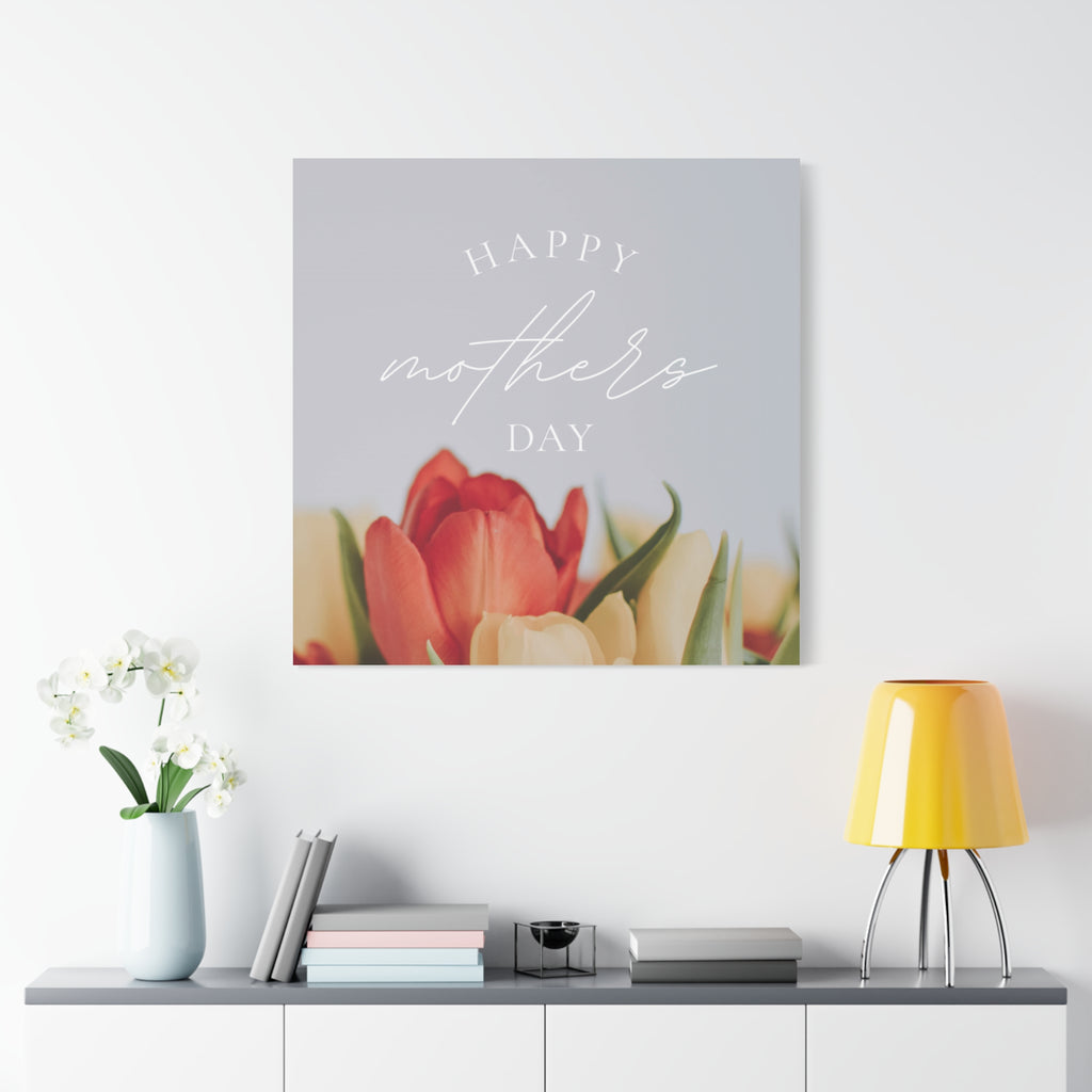 Mother's Day Matte Canvas Wall Art - Floral Design