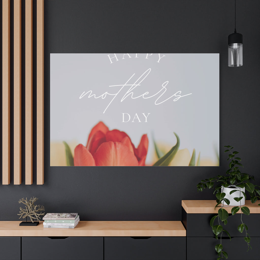 Mother's Day Matte Canvas Wall Art - Floral Design