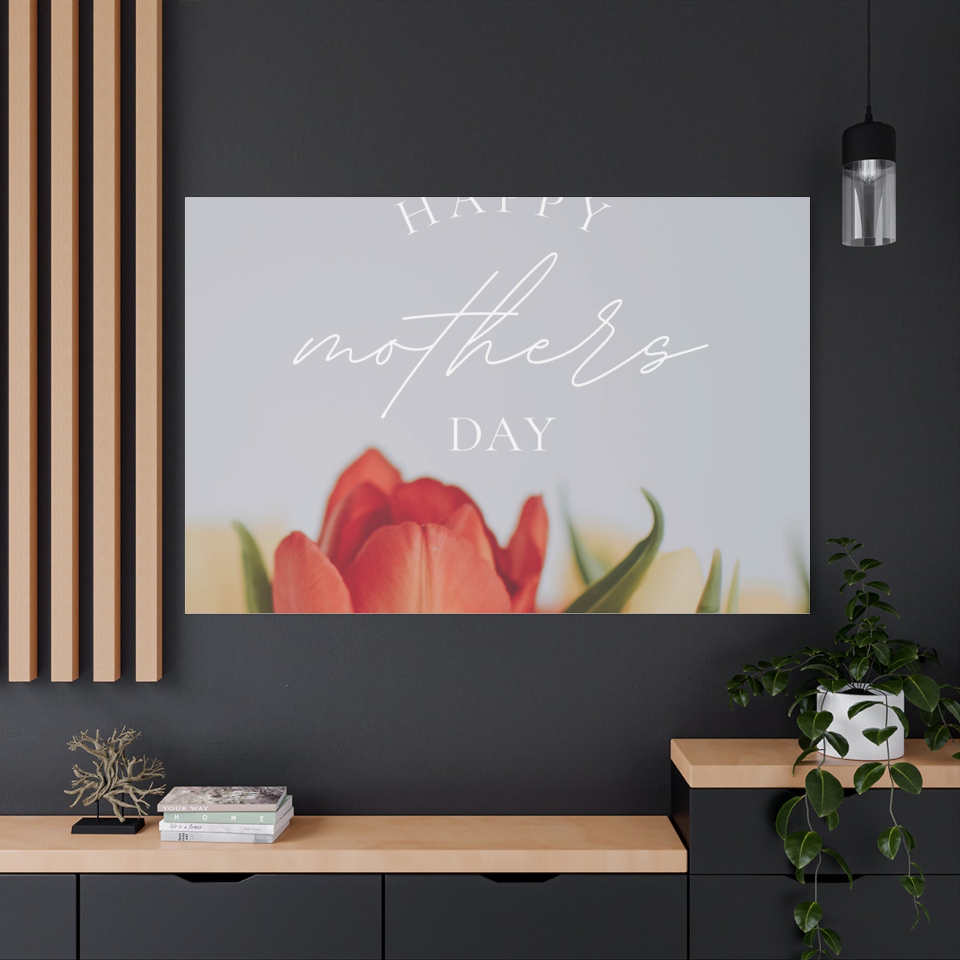 Mother's Day Matte Canvas Wall Art - Floral Design
