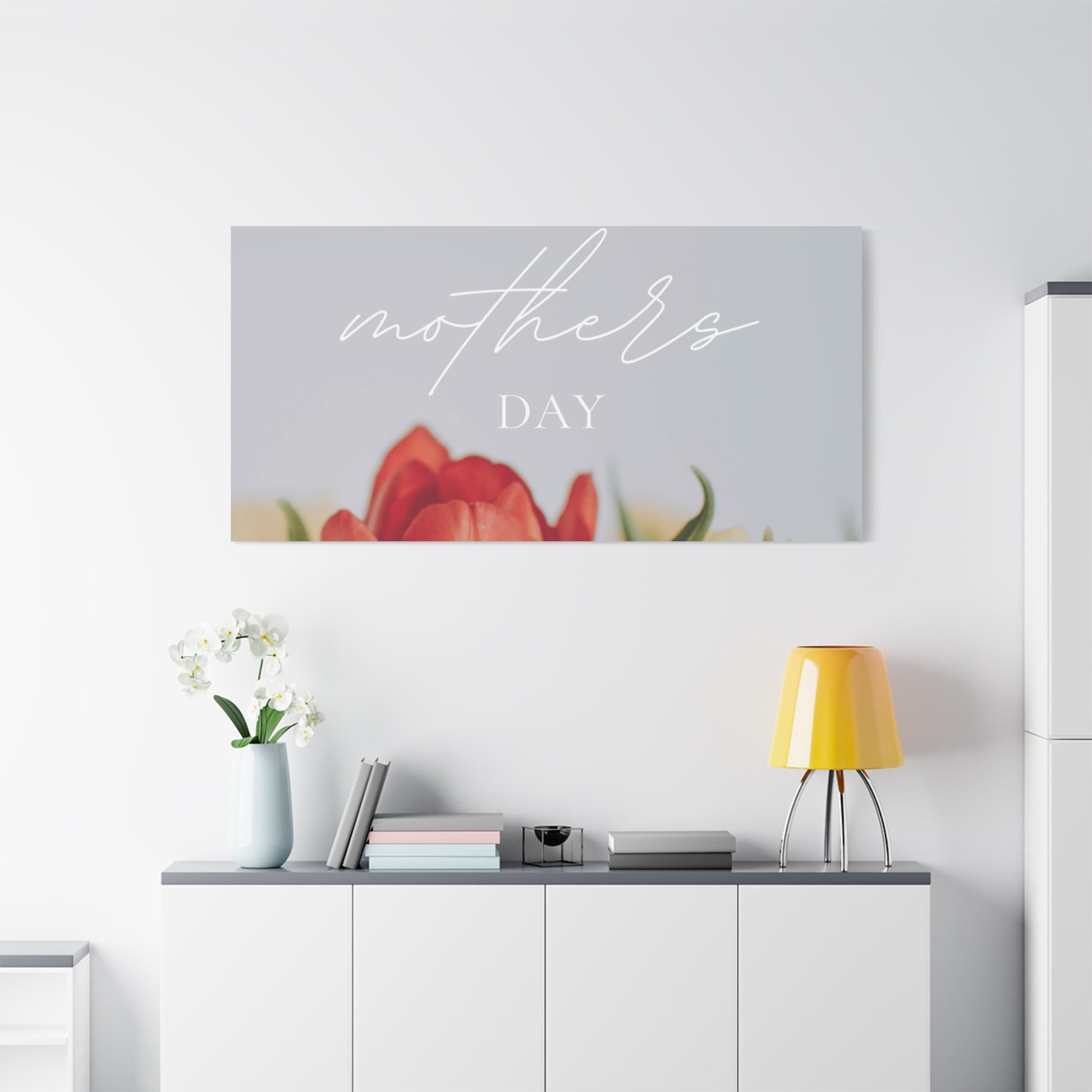 Mother's Day Matte Canvas Wall Art - Floral Design