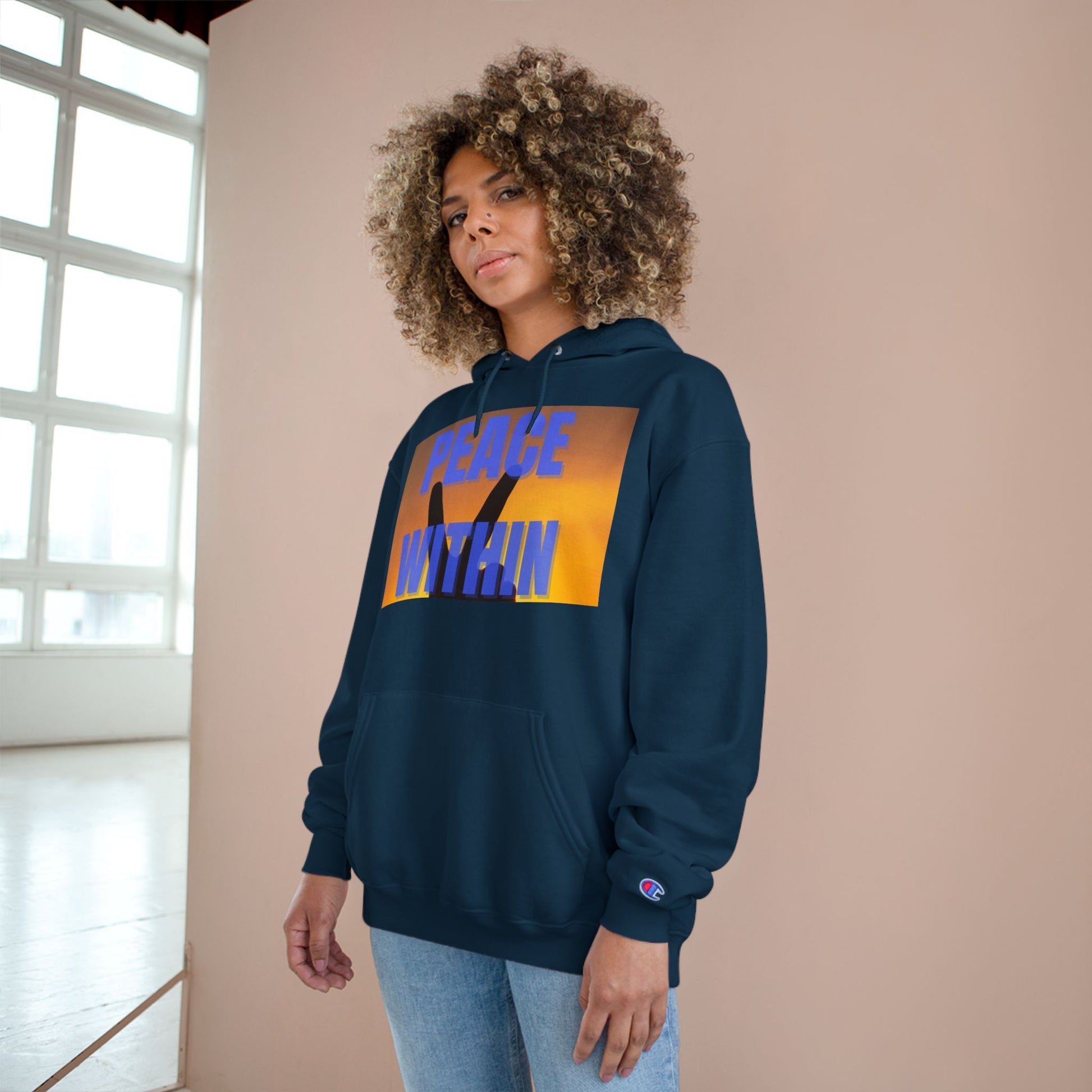 Champion Hoodie - Peace Within & Fly Like an Eagle | Inspirational Apparel