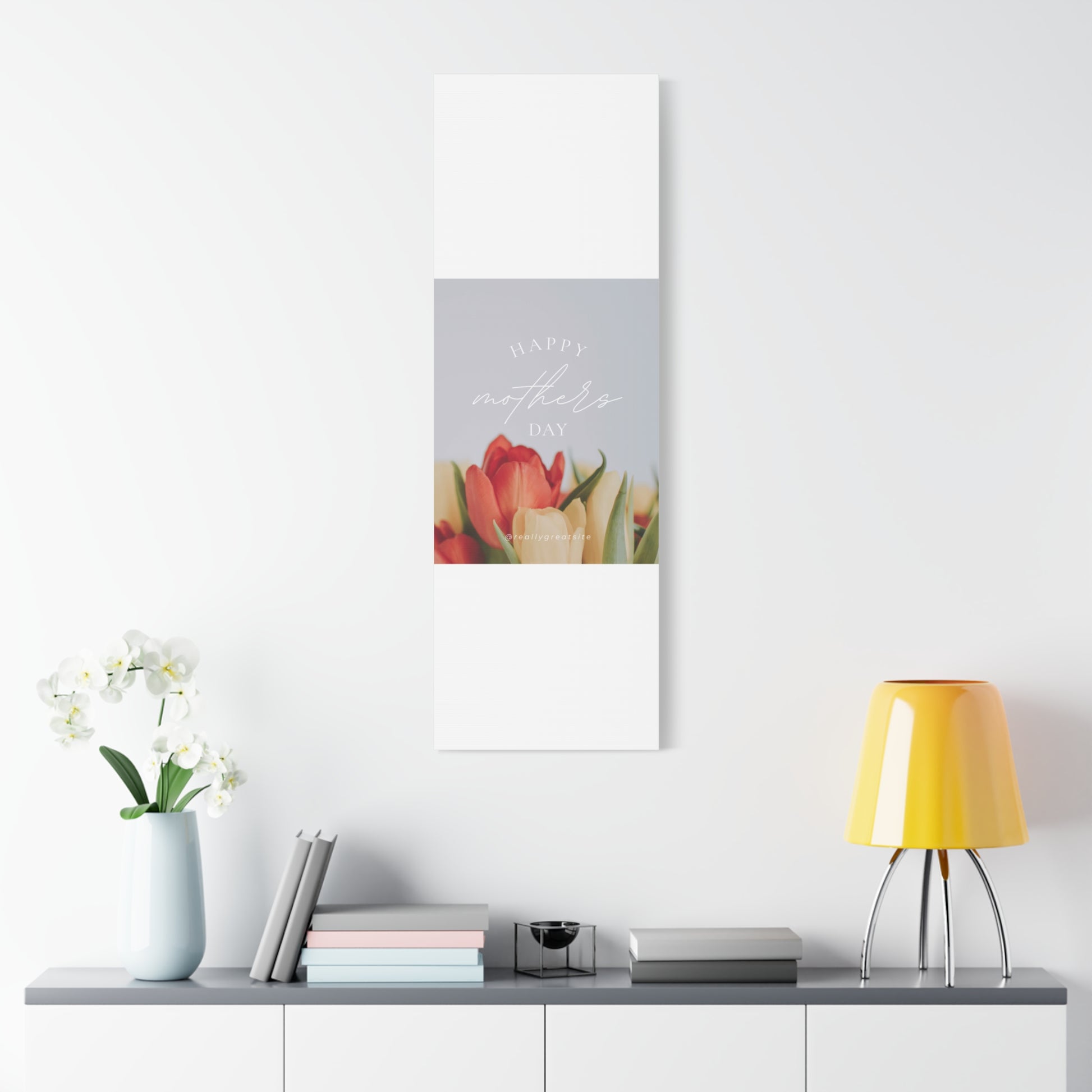Mother's Day Matte Canvas Wall Art - Floral Design
