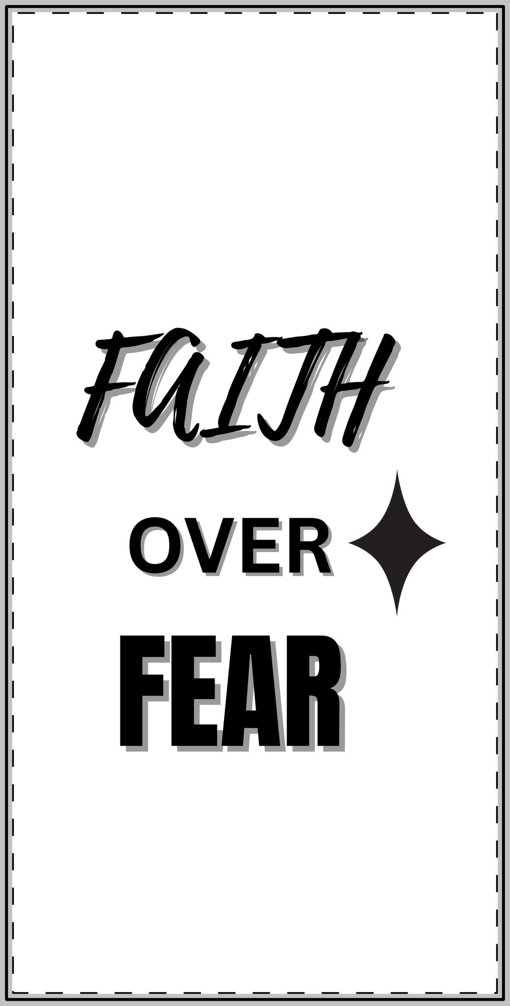 Inspirational Custom Shape Magnets - "Faith Over Fear"