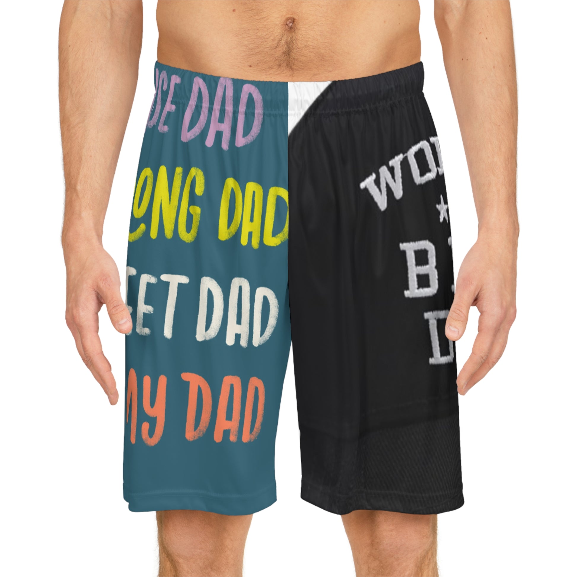 Basketball Shorts for Cool Dads, Gifts for Father's Day, Fun Activewear for Dads, Casual Summer Sportswear, Unique Dad Shorts
