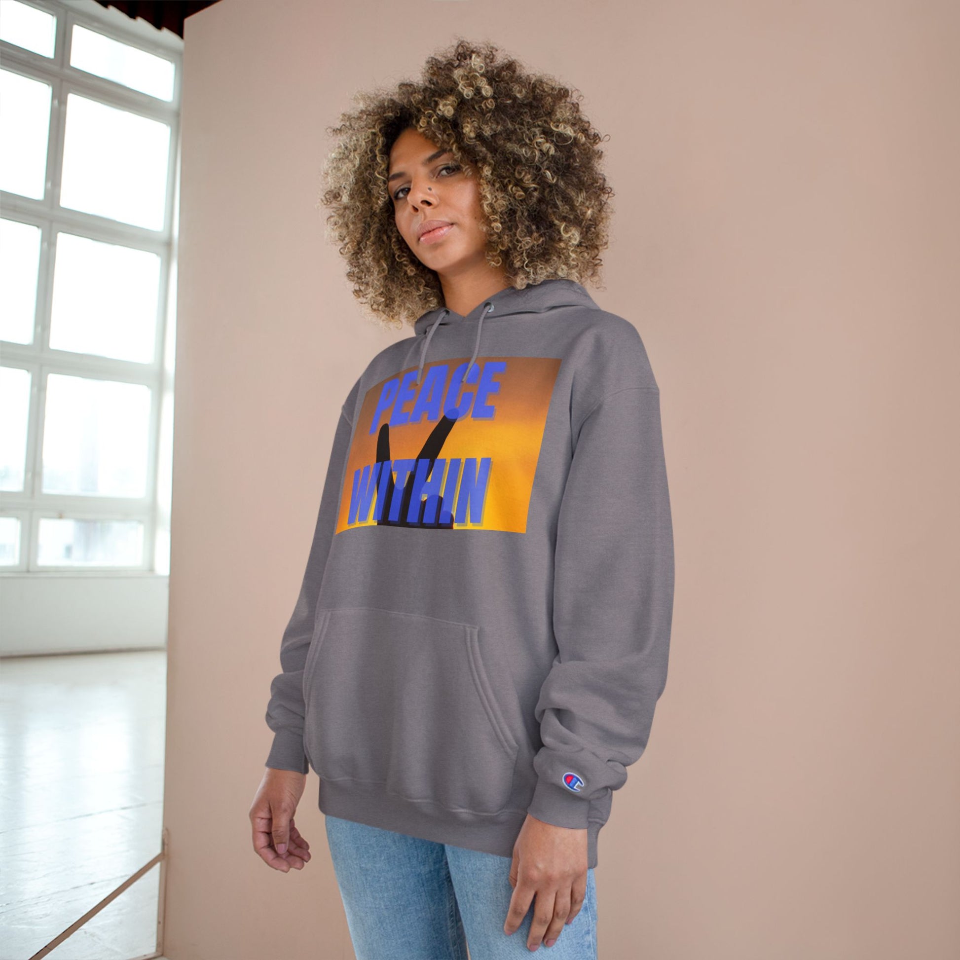 Champion Hoodie - Peace Within & Fly Like an Eagle | Inspirational Apparel