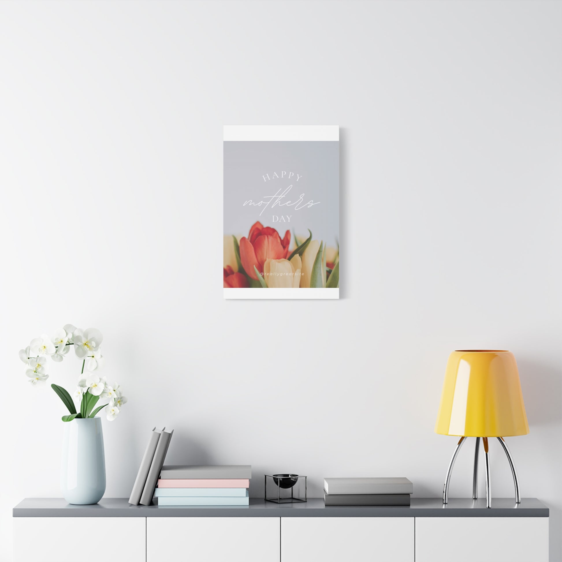 Mother's Day Matte Canvas Wall Art - Floral Design