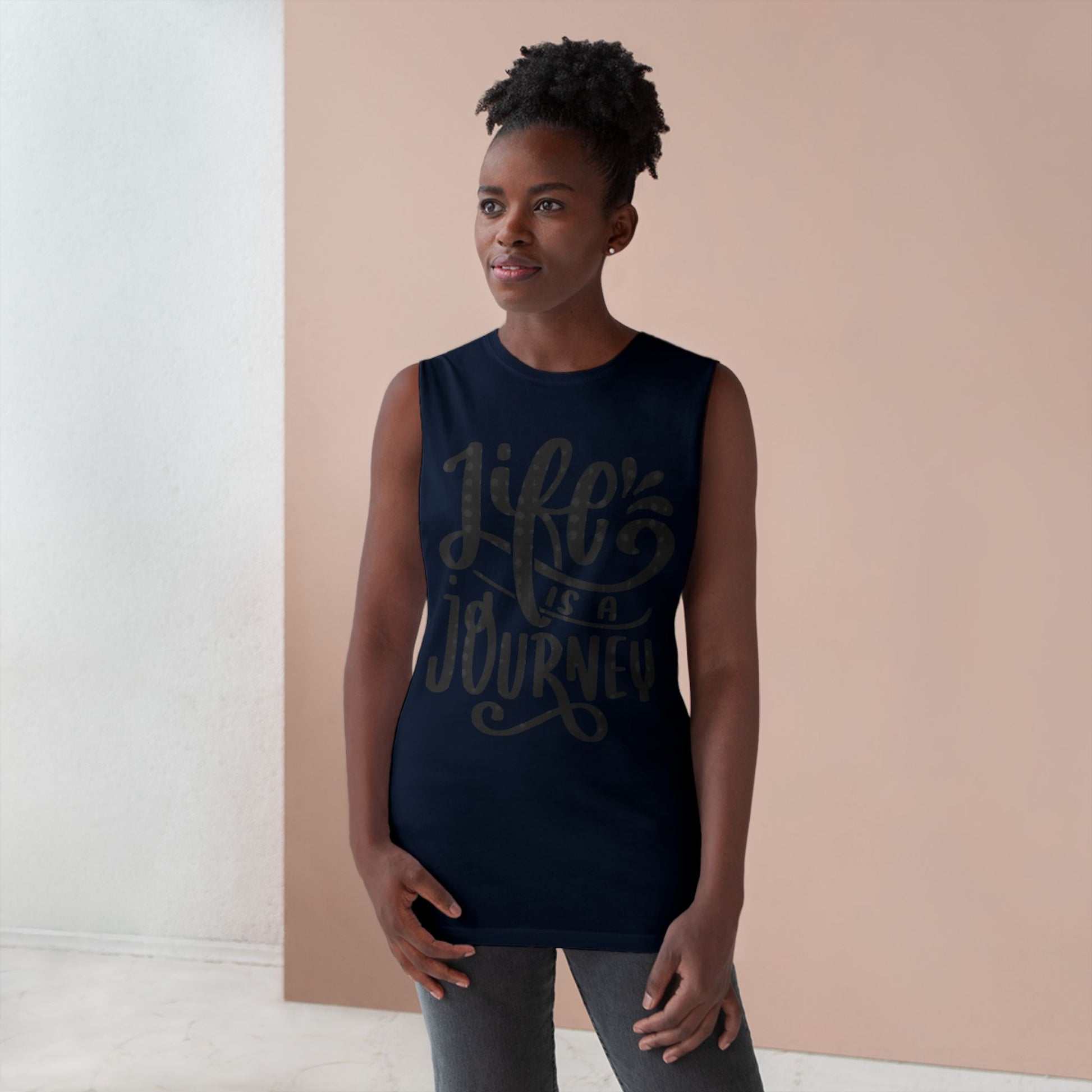 Inspirational Unisex Tank Top - 'Life is a Journey' & 'Things Change Around You'