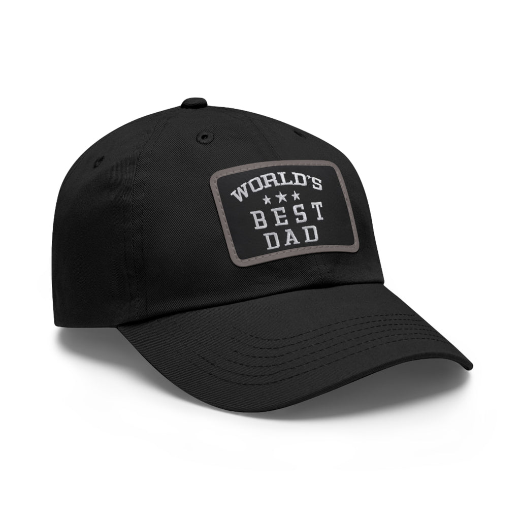 World's Best Dad Leather Patch Dad Hat