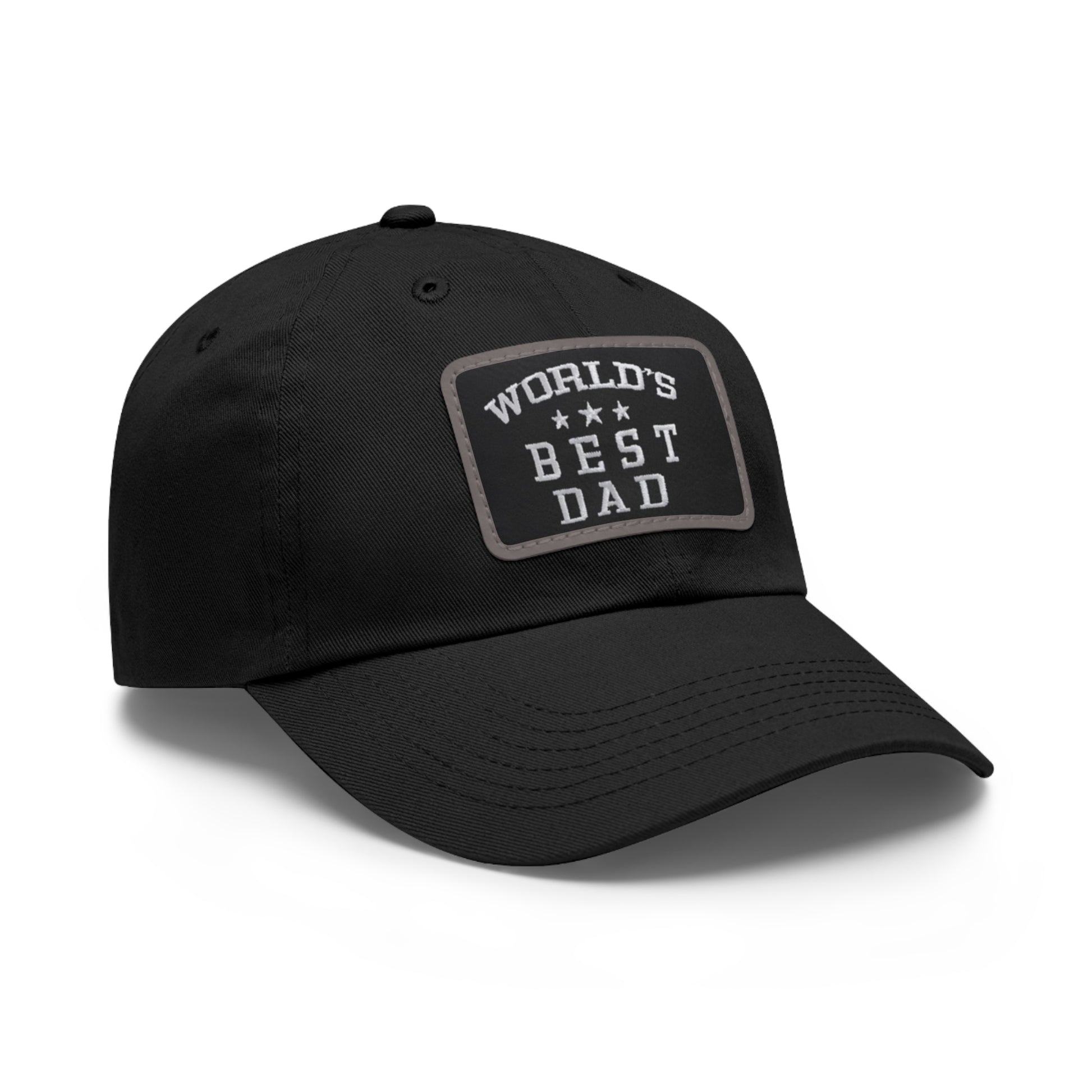 World's Best Dad Leather Patch Dad Hat