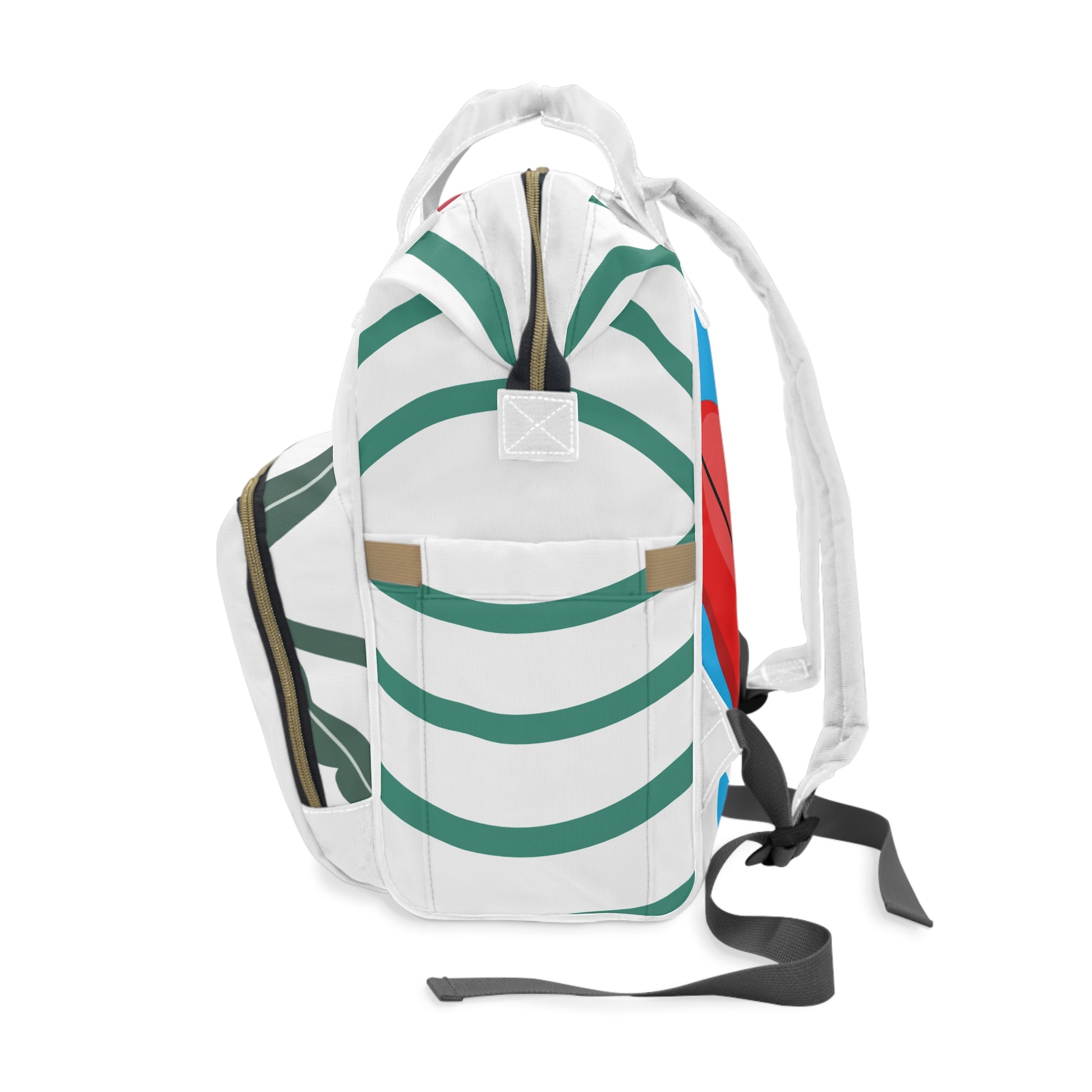 Cute Heart Pattern Multifunctional Diaper Backpack - Perfect for New Moms