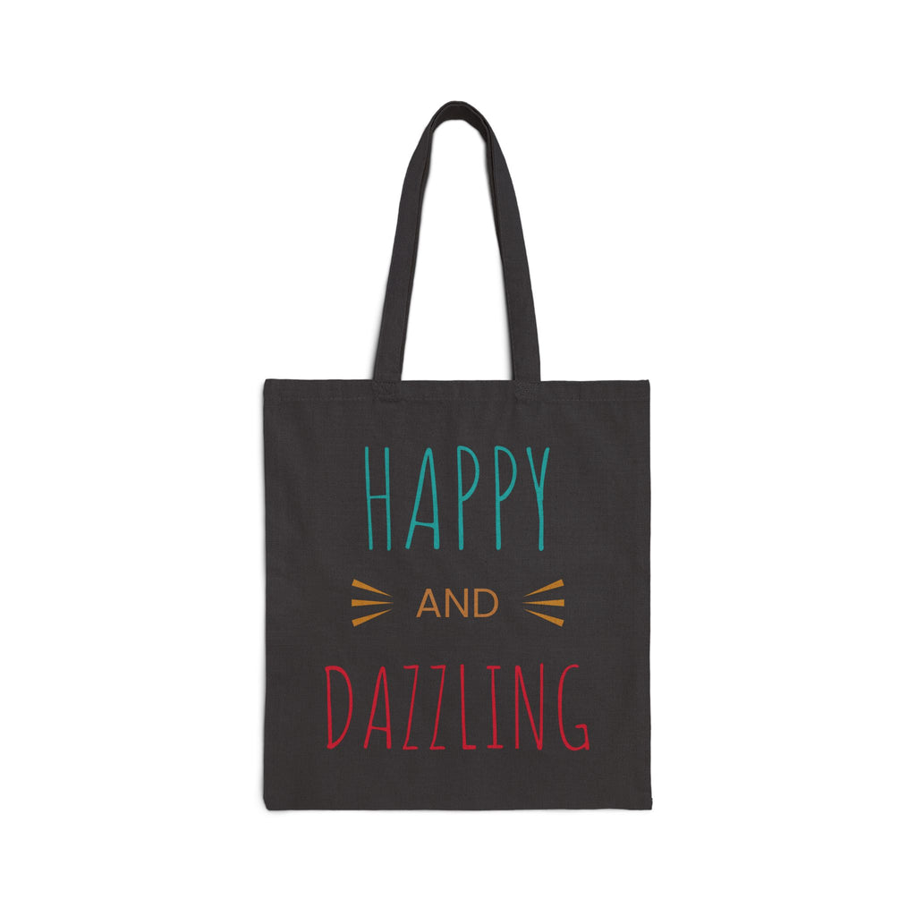 Vibrant Cotton Canvas Tote Bag - Happy and Dazzling Design for Beach Days and Everyday Adventures