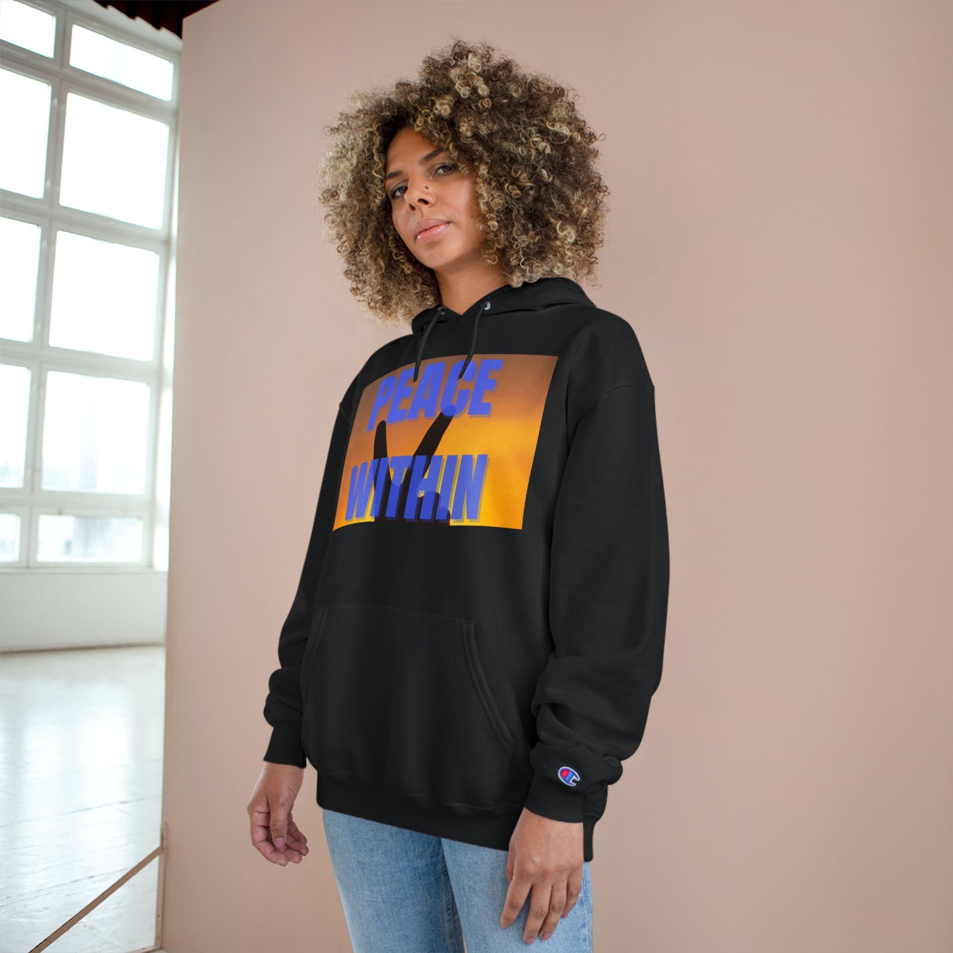 Champion Hoodie - Peace Within & Fly Like an Eagle | Inspirational Apparel