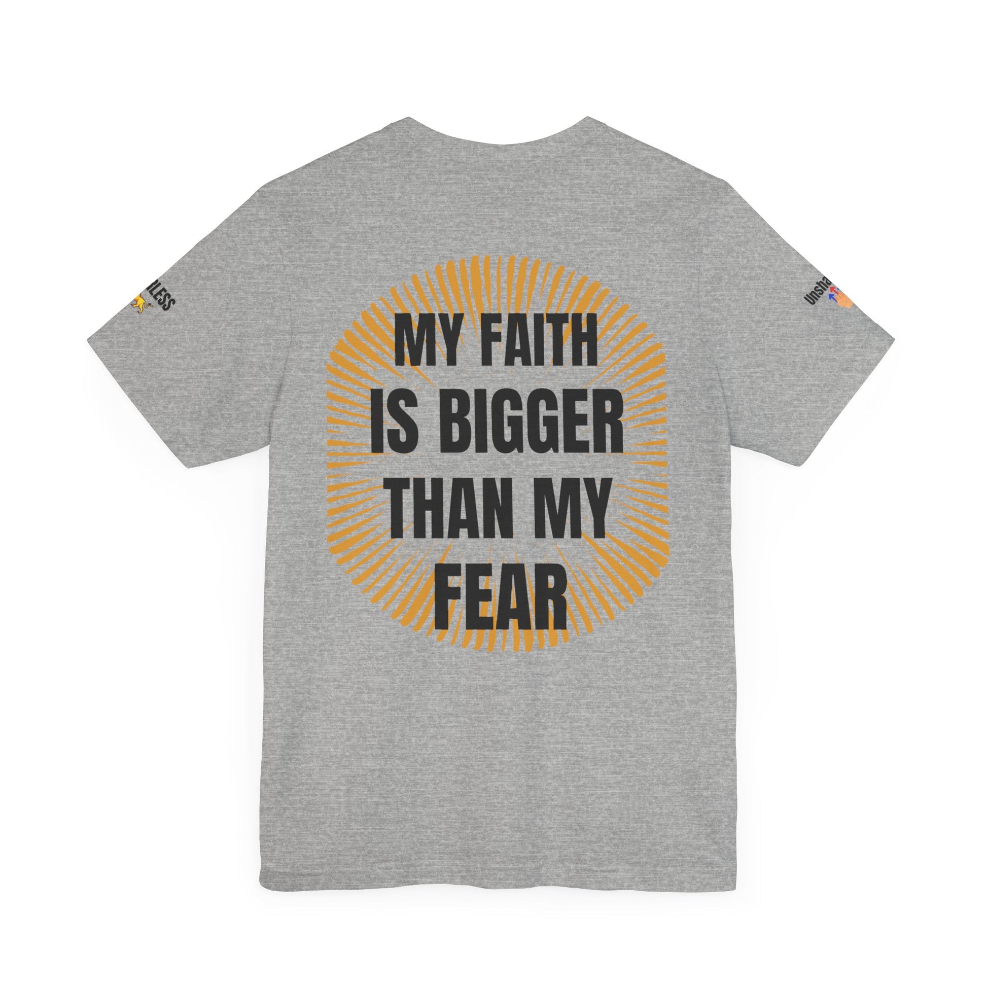 Faith Over Fear T-Shirt for Inspiration and Empowerment, Unisex Short Sleeve Tee for Motivational Gifts, Spiritual Apparel, Mindfulness