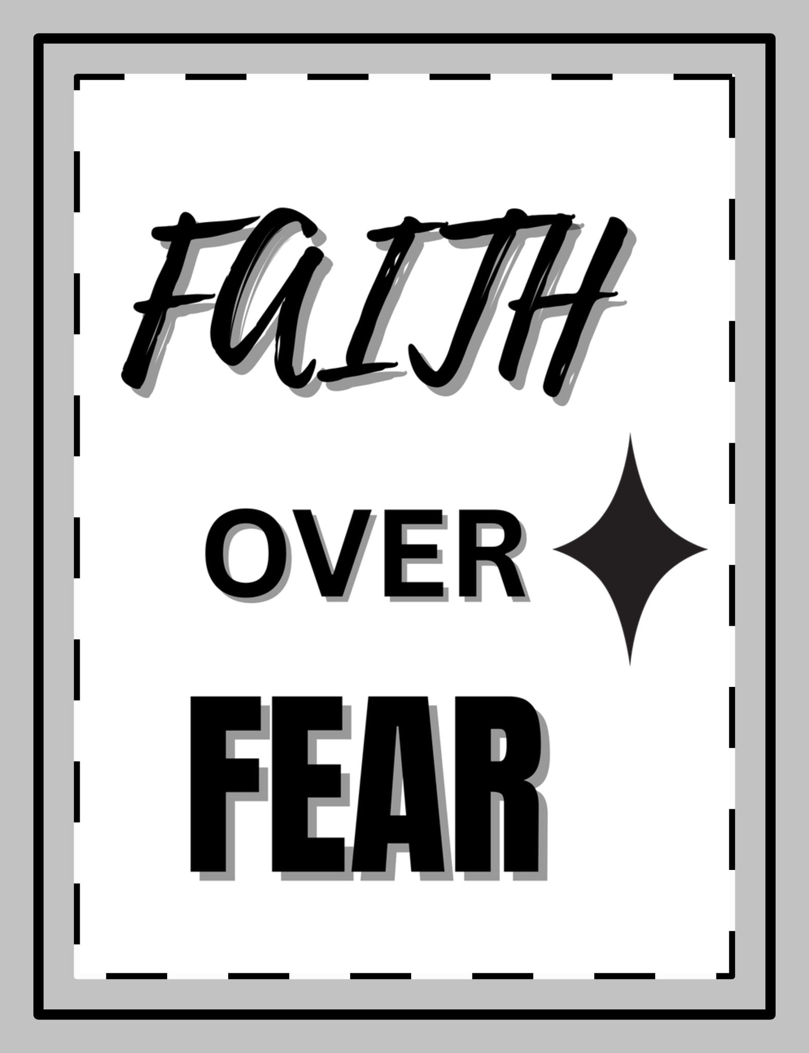 Inspirational Custom Shape Magnets - "Faith Over Fear"