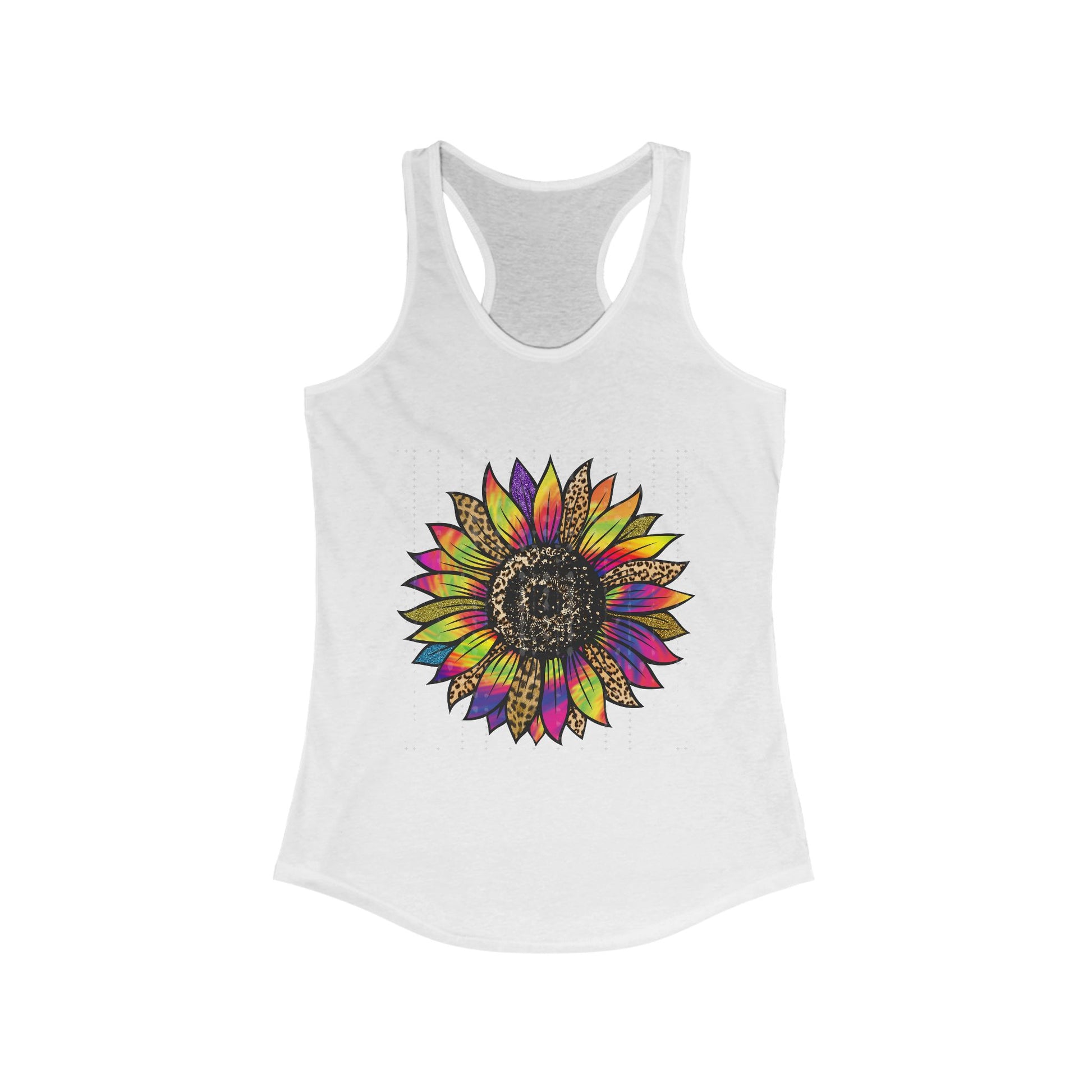 Colorful Sunflower Racerback Tank | Women's Summer Top