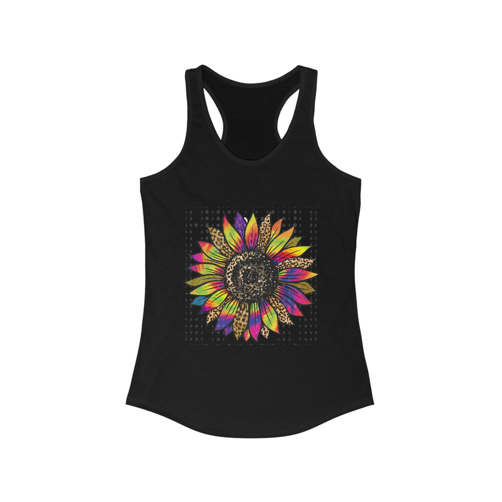 Colorful Sunflower Racerback Tank | Women's Summer Top