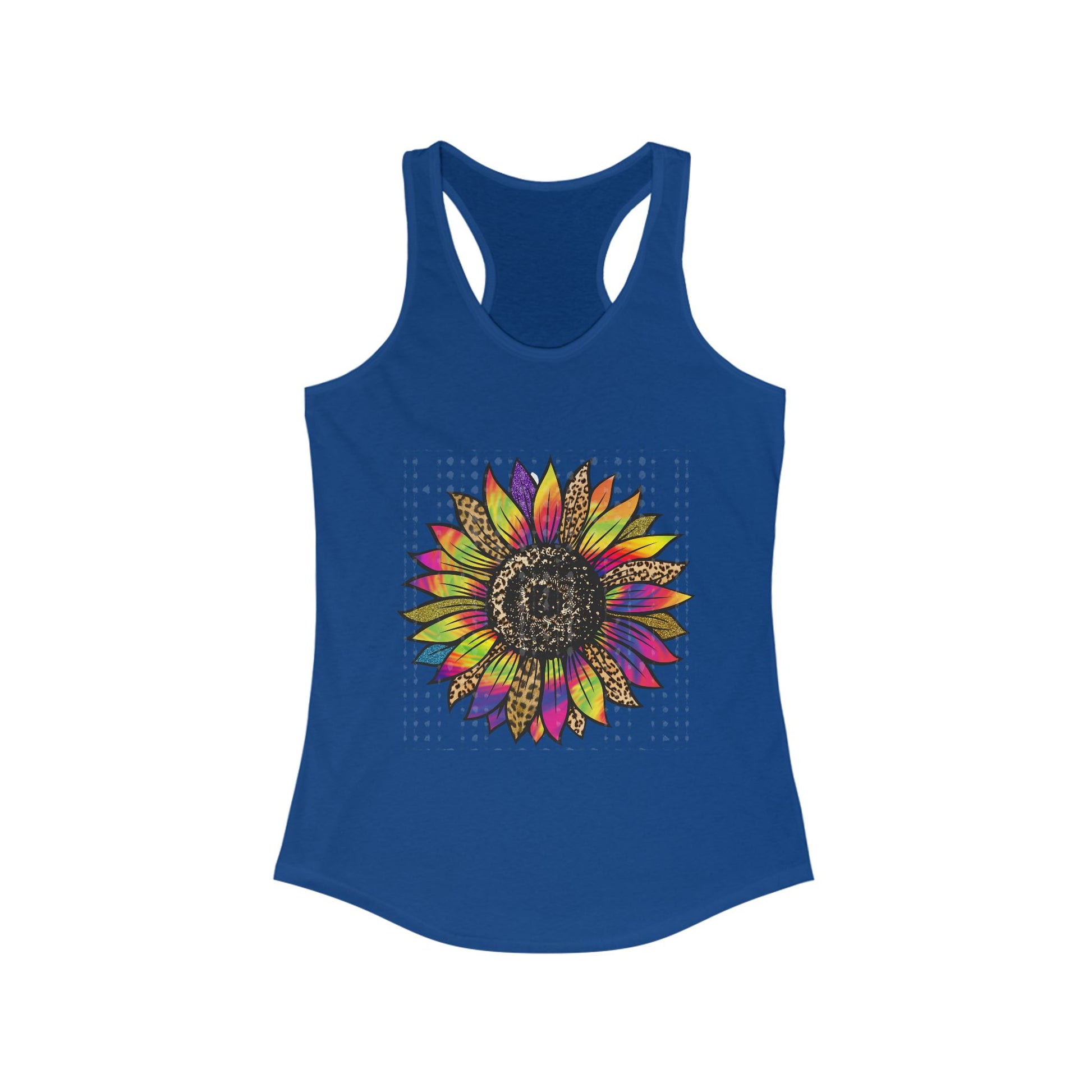Colorful Sunflower Racerback Tank | Women's Summer Top