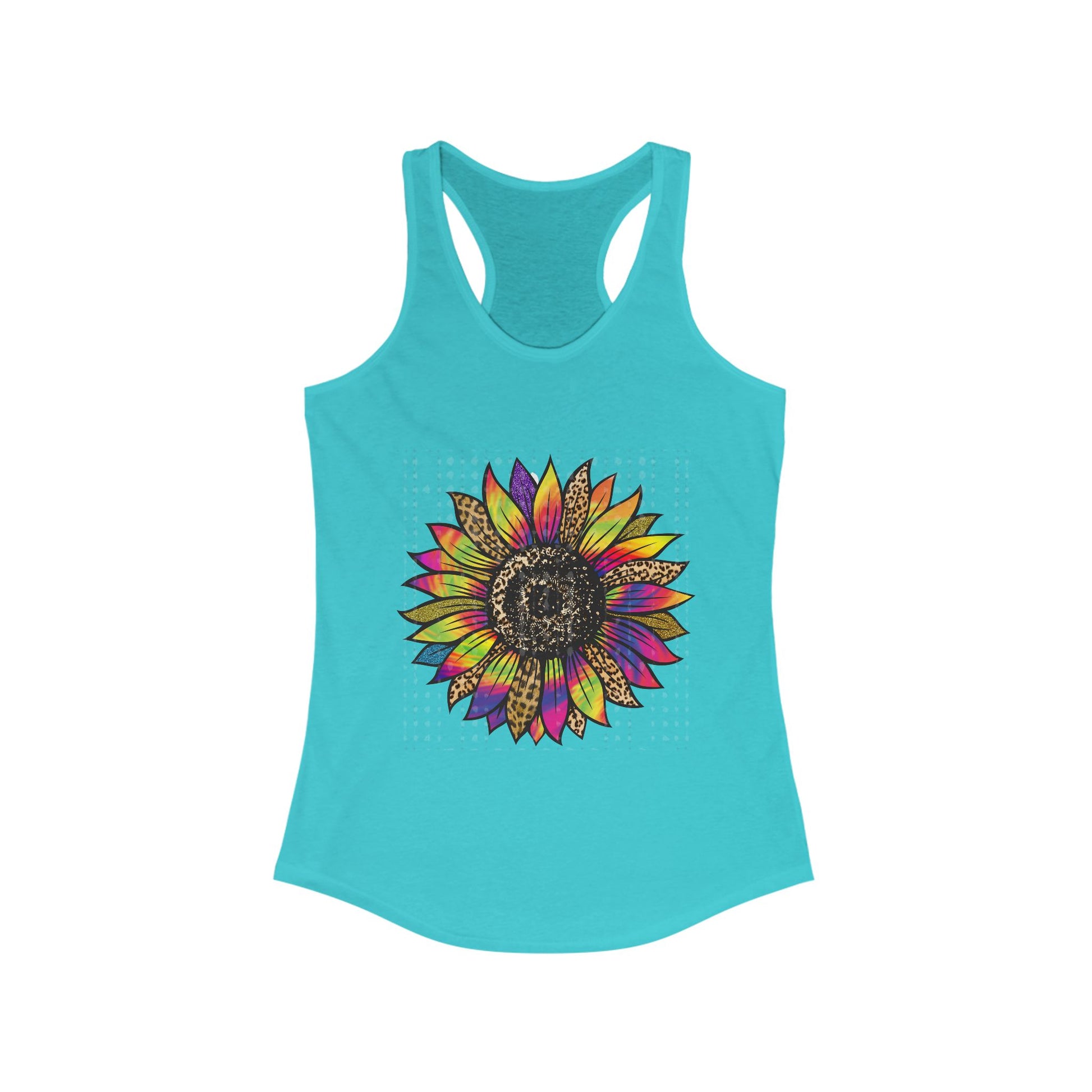 Colorful Sunflower Racerback Tank | Women's Summer Top