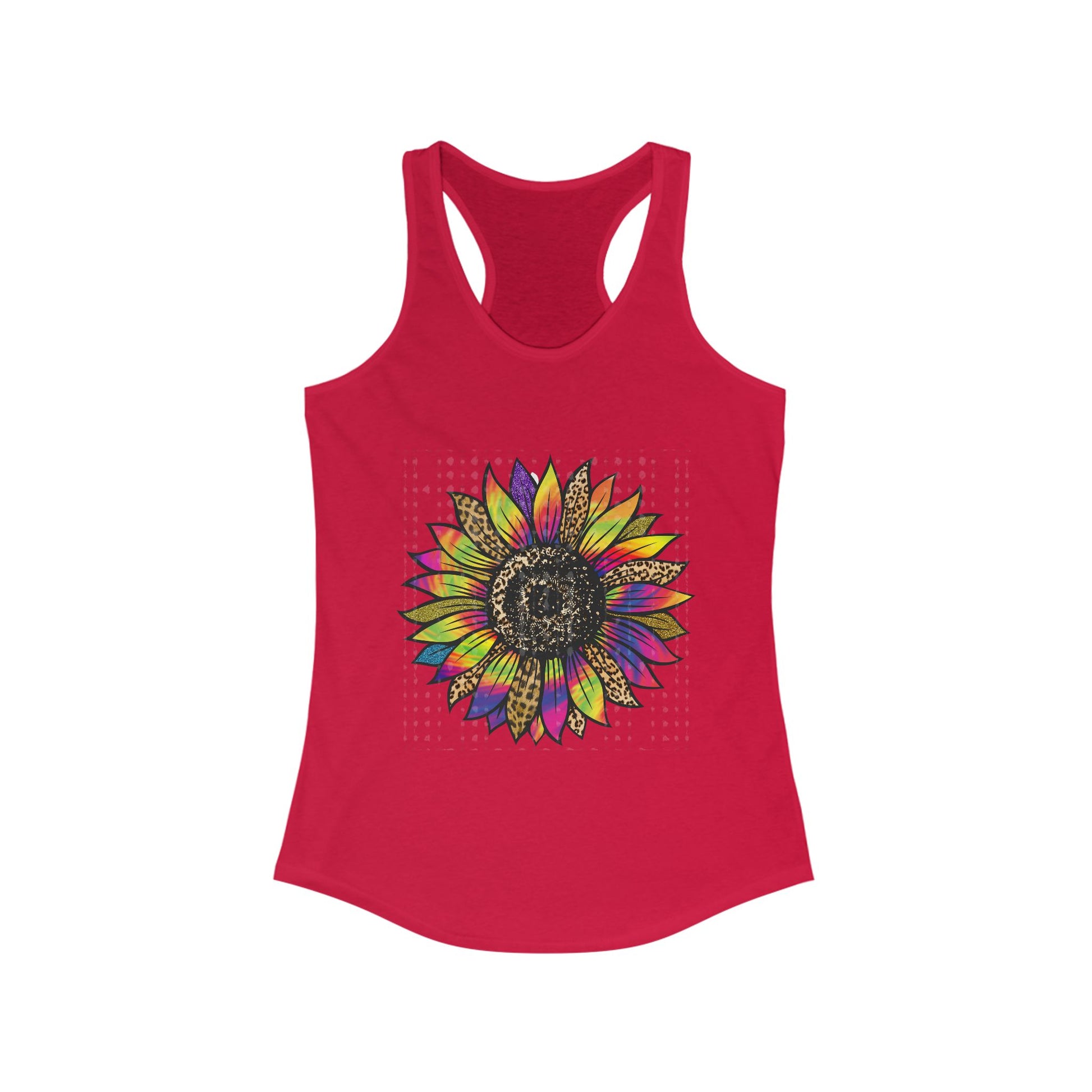 Colorful Sunflower Racerback Tank | Women's Summer Top