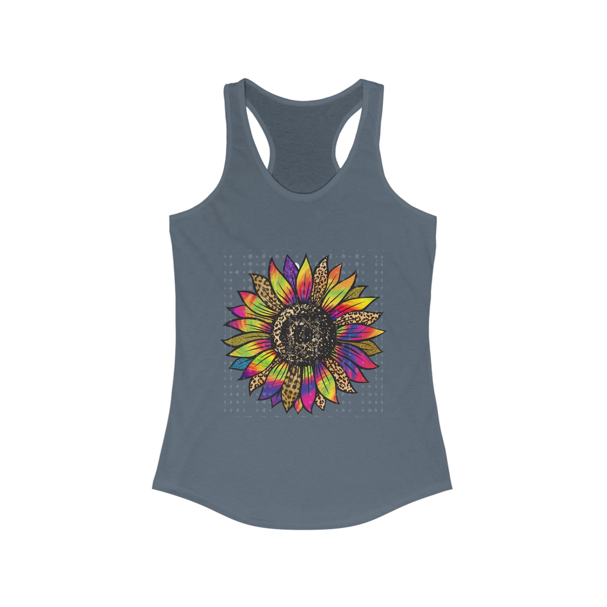 Colorful Sunflower Racerback Tank | Women's Summer Top