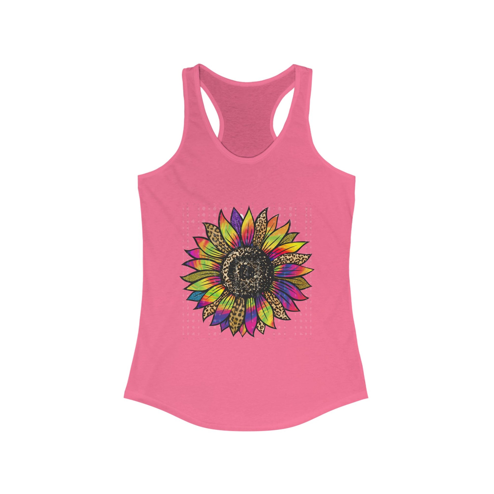Colorful Sunflower Racerback Tank | Women's Summer Top