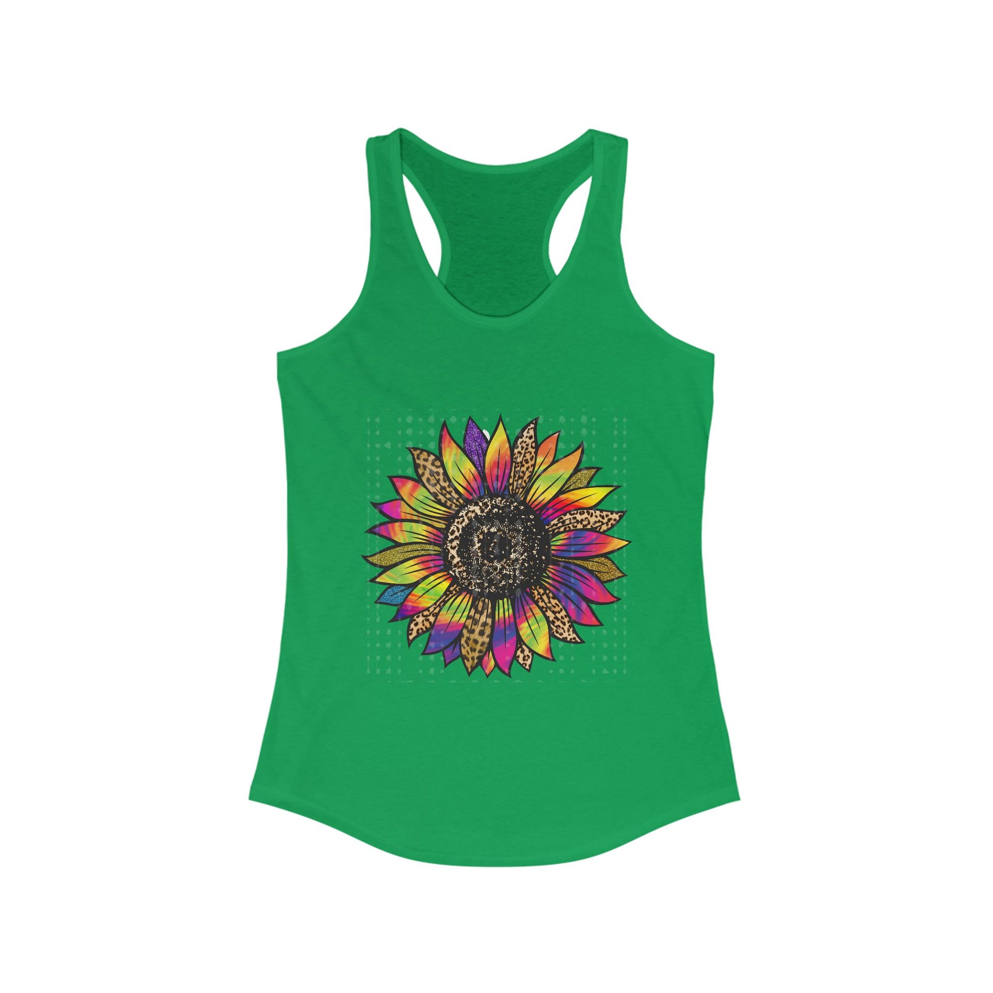 Colorful Sunflower Racerback Tank | Women's Summer Top