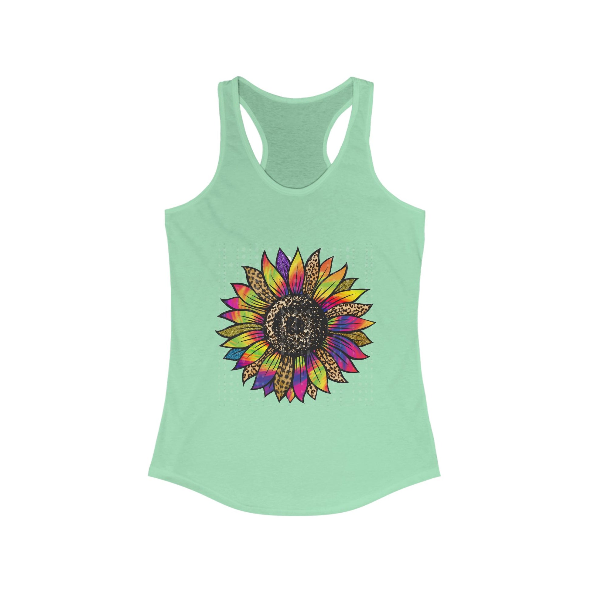 Colorful Sunflower Racerback Tank | Women's Summer Top