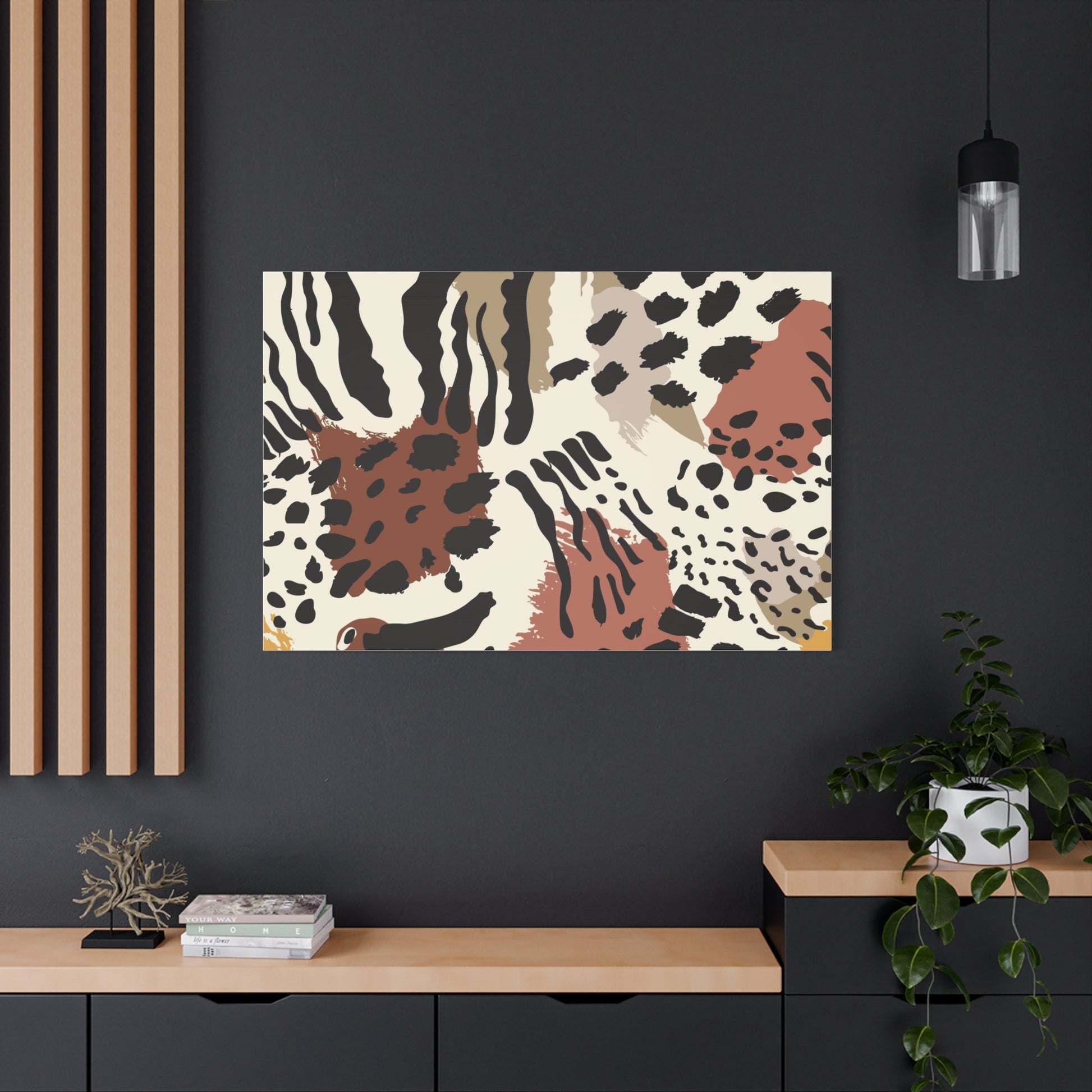 Abstract Animal Print Canvas Art - Modern Home Decor