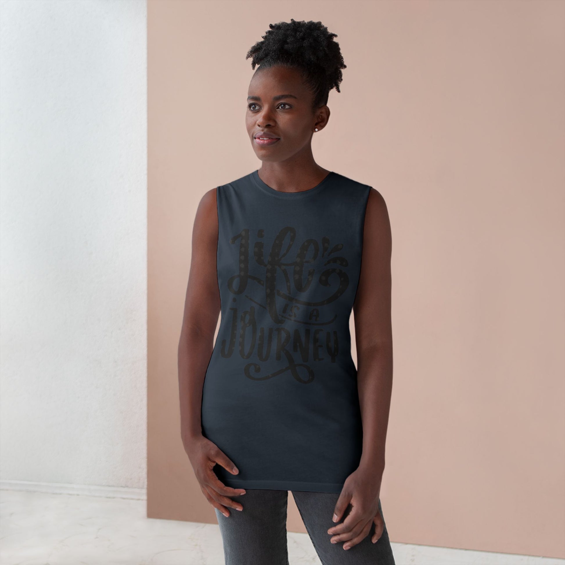 Inspirational Unisex Tank Top - 'Life is a Journey' & 'Things Change Around You'