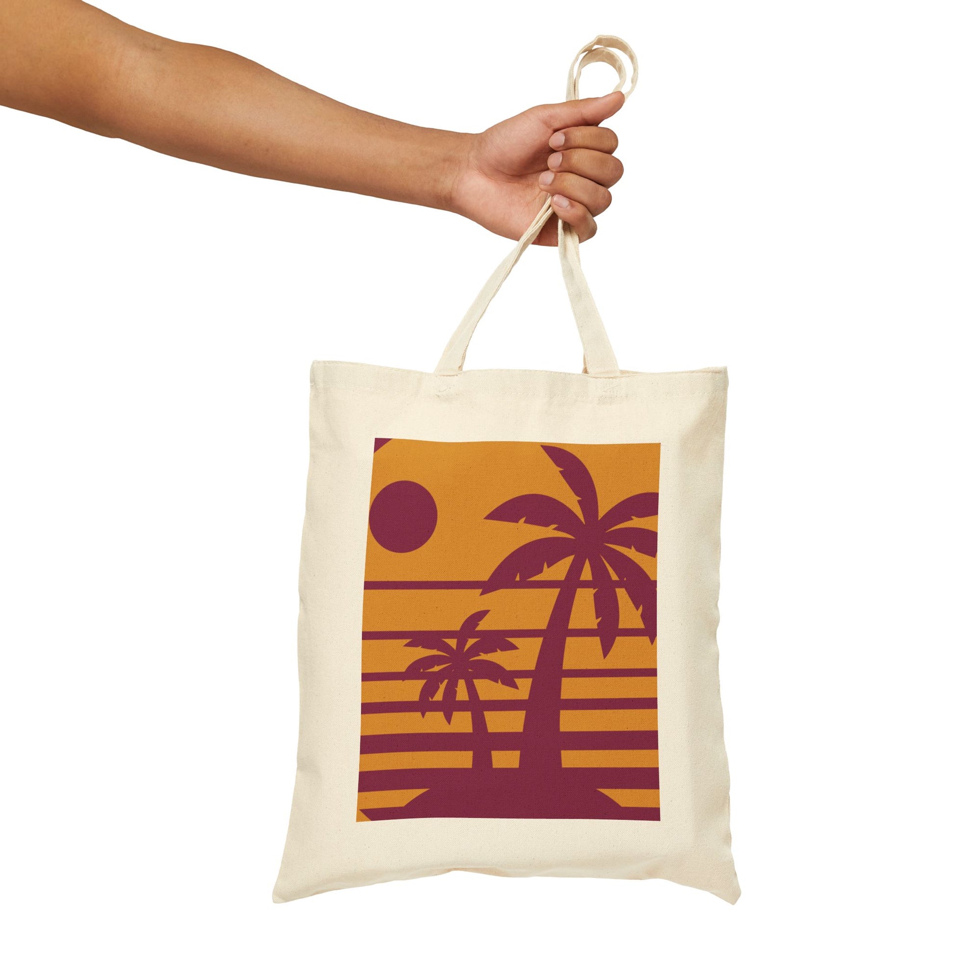 Vibrant Cotton Canvas Tote Bag - Happy and Dazzling Design for Beach Days and Everyday Adventures