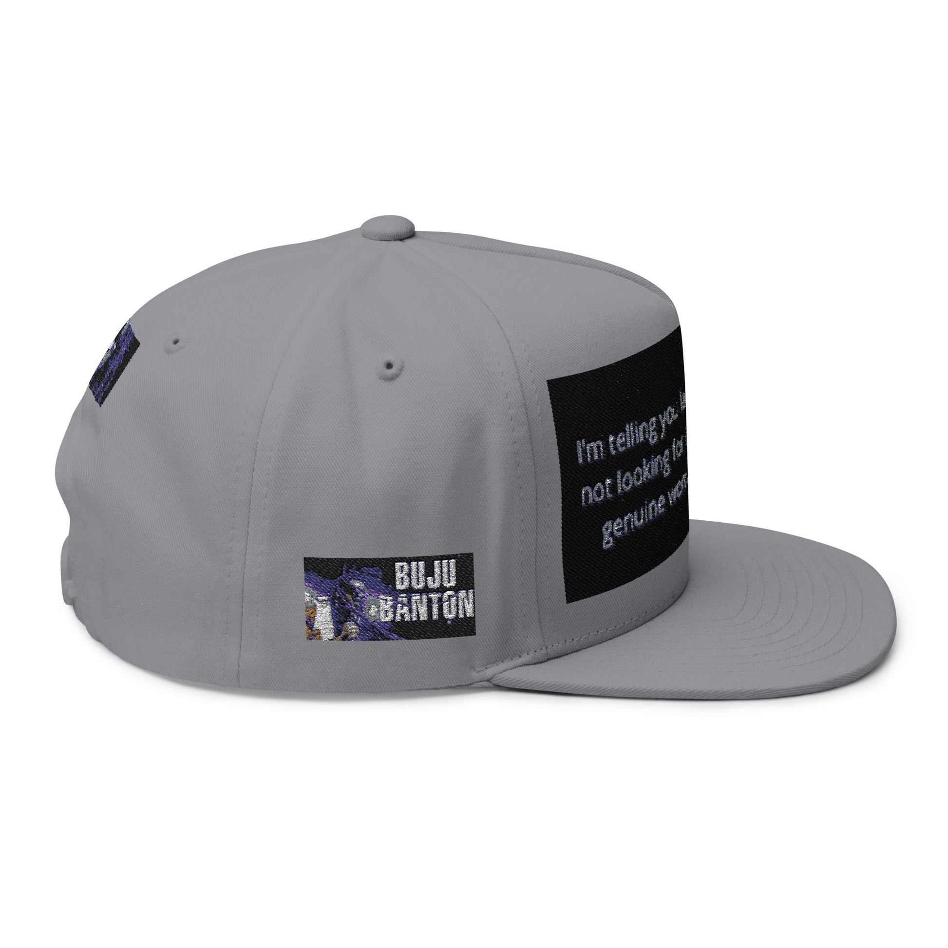 Embroidered Flat Bill Cap - Statement Hat for Women, Casual Style, Gift for Her, Trendy Accessory, Unique Fashion Statement