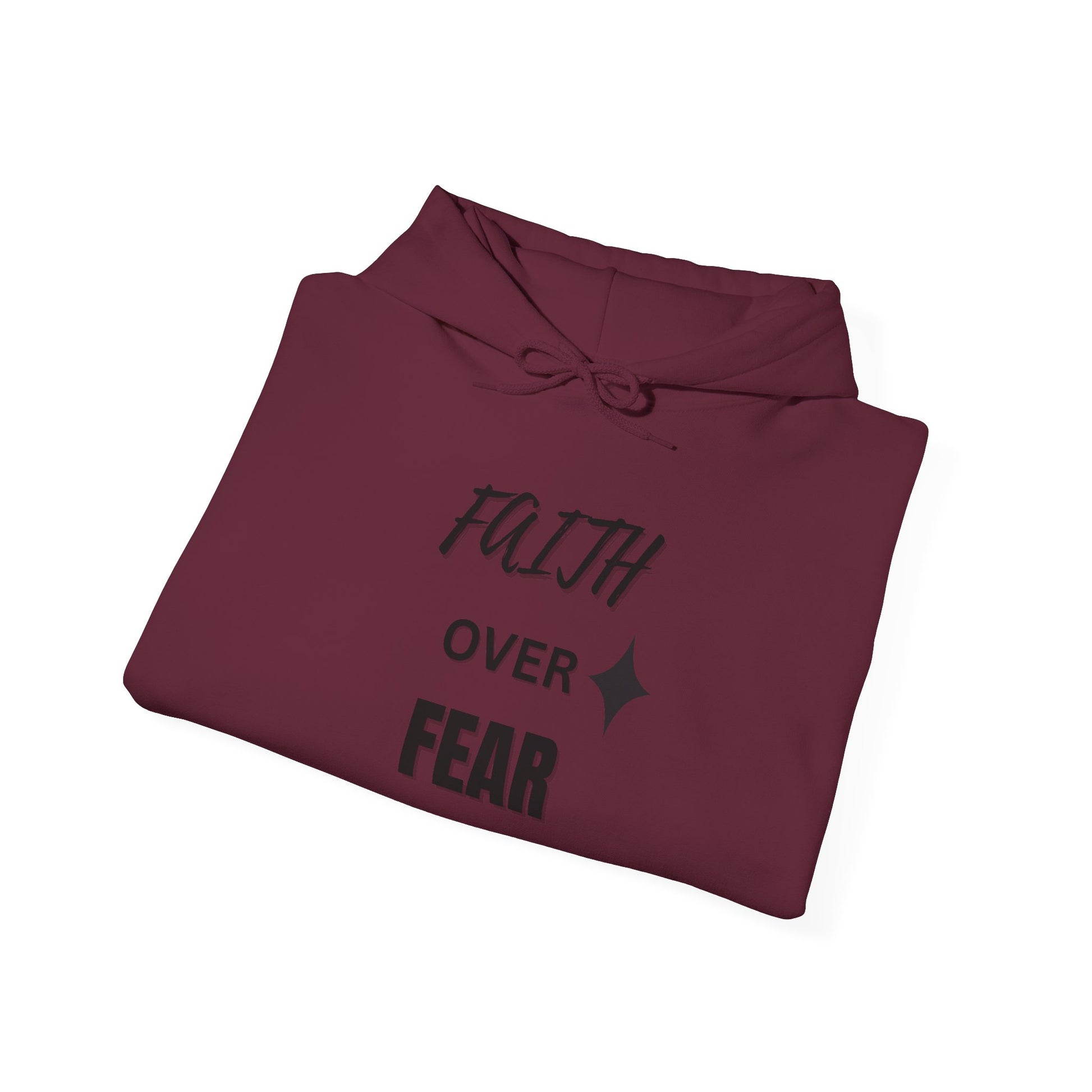 Faith Over Fear Hoodie - Unisex Heavy Blend Sweatshirt for Comfort and Inspiration