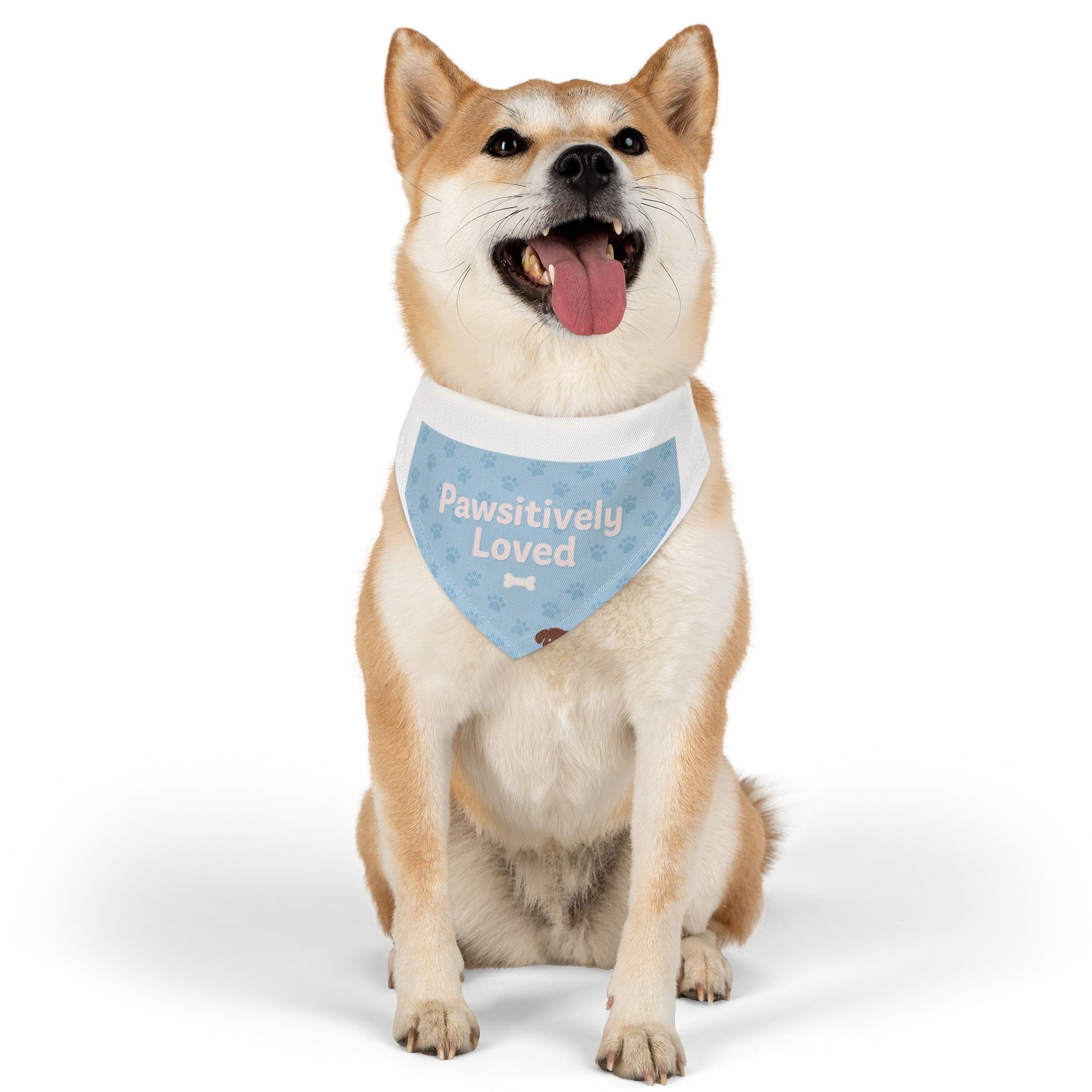 Pawsitively Loved Pet Bandana Collar - Stylish Dog Accessory for Celebrations