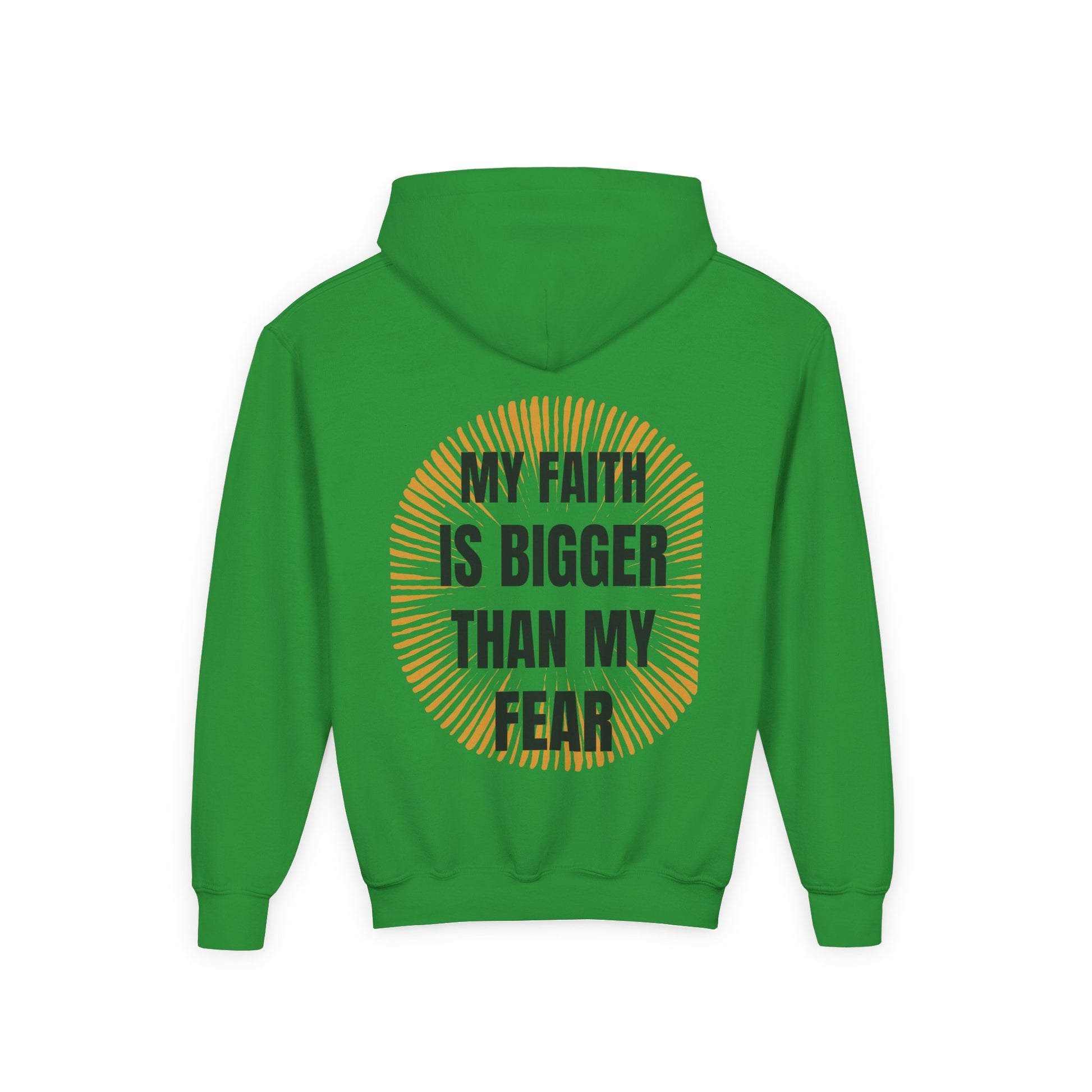 Inspirational Youth Hoodie - "Faith Over Fear" Design