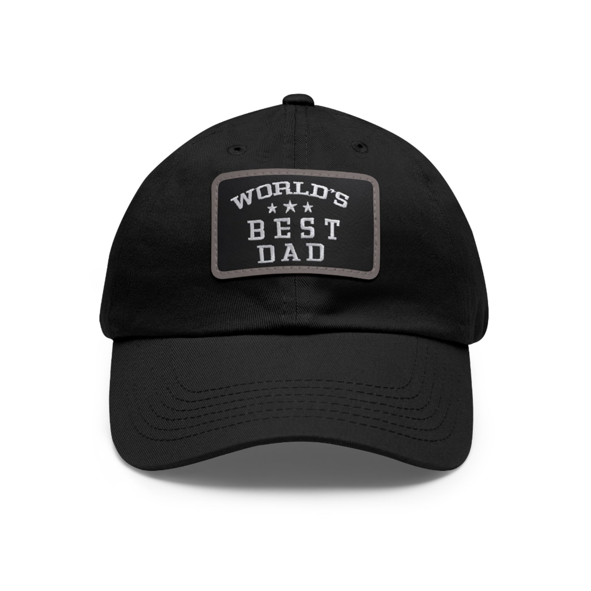 World's Best Dad Leather Patch Dad Hat