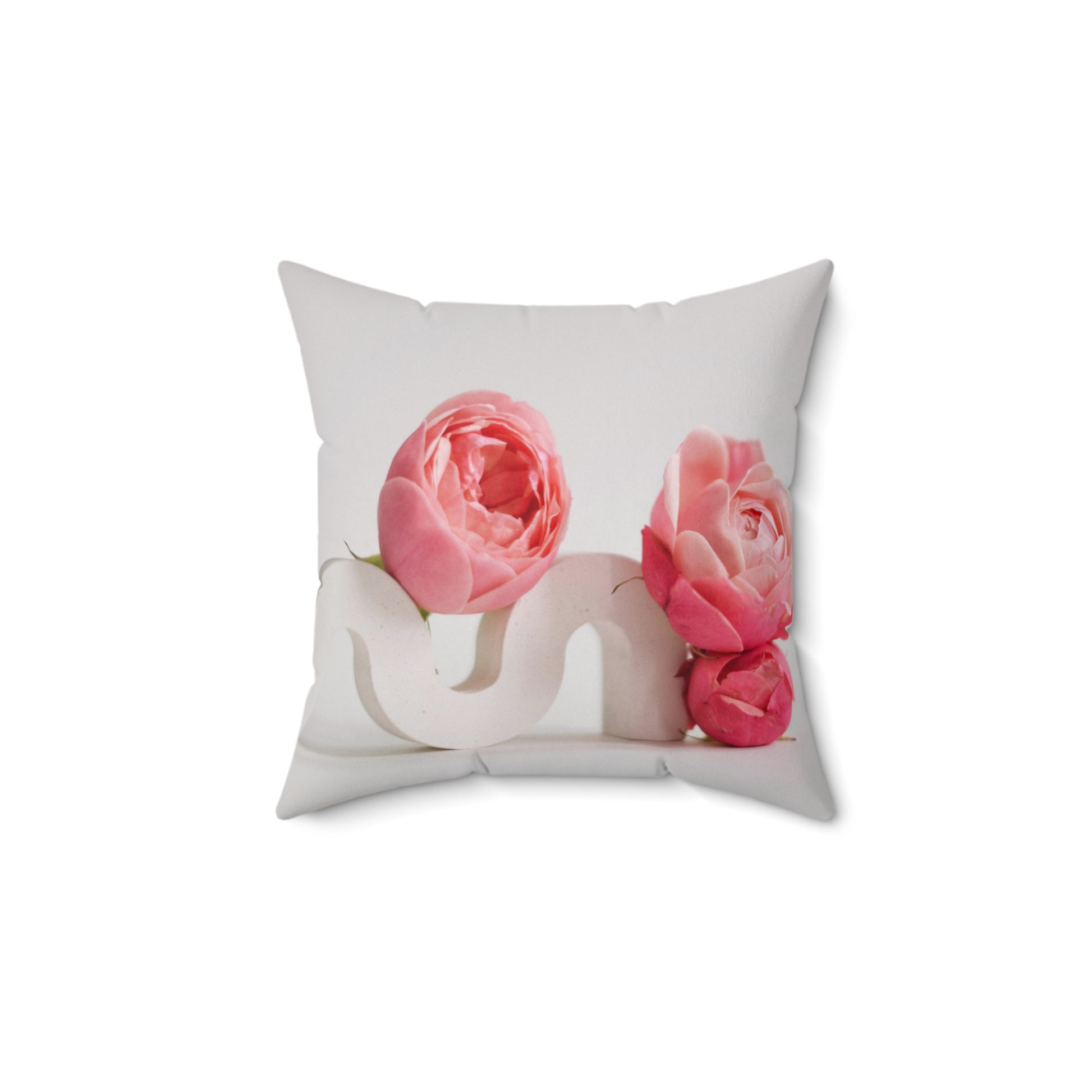 Mother's Day Floral Square Pillow - Love You More Than Stars