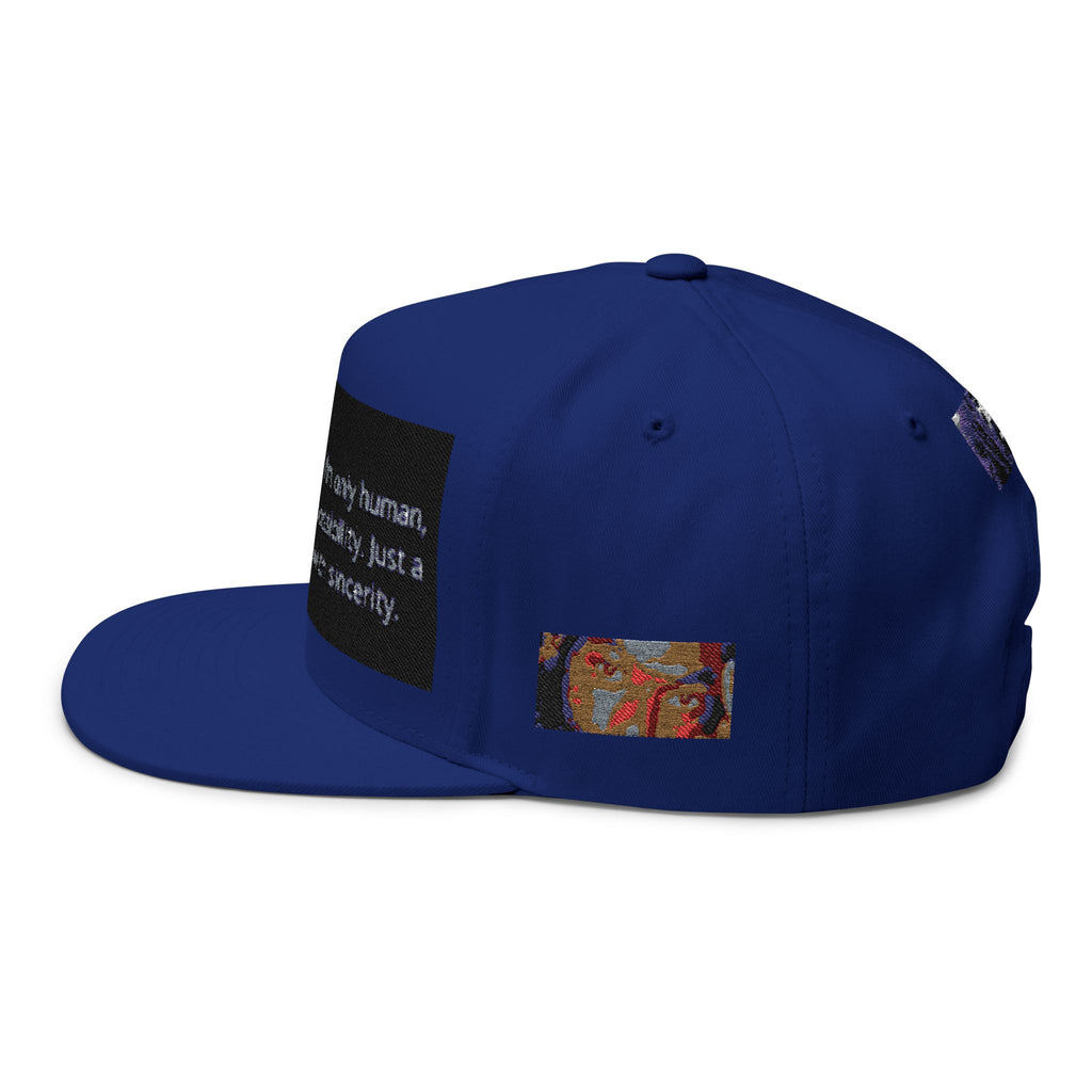 Embroidered Flat Bill Cap - Statement Hat for Women, Casual Style, Gift for Her, Trendy Accessory, Unique Fashion Statement