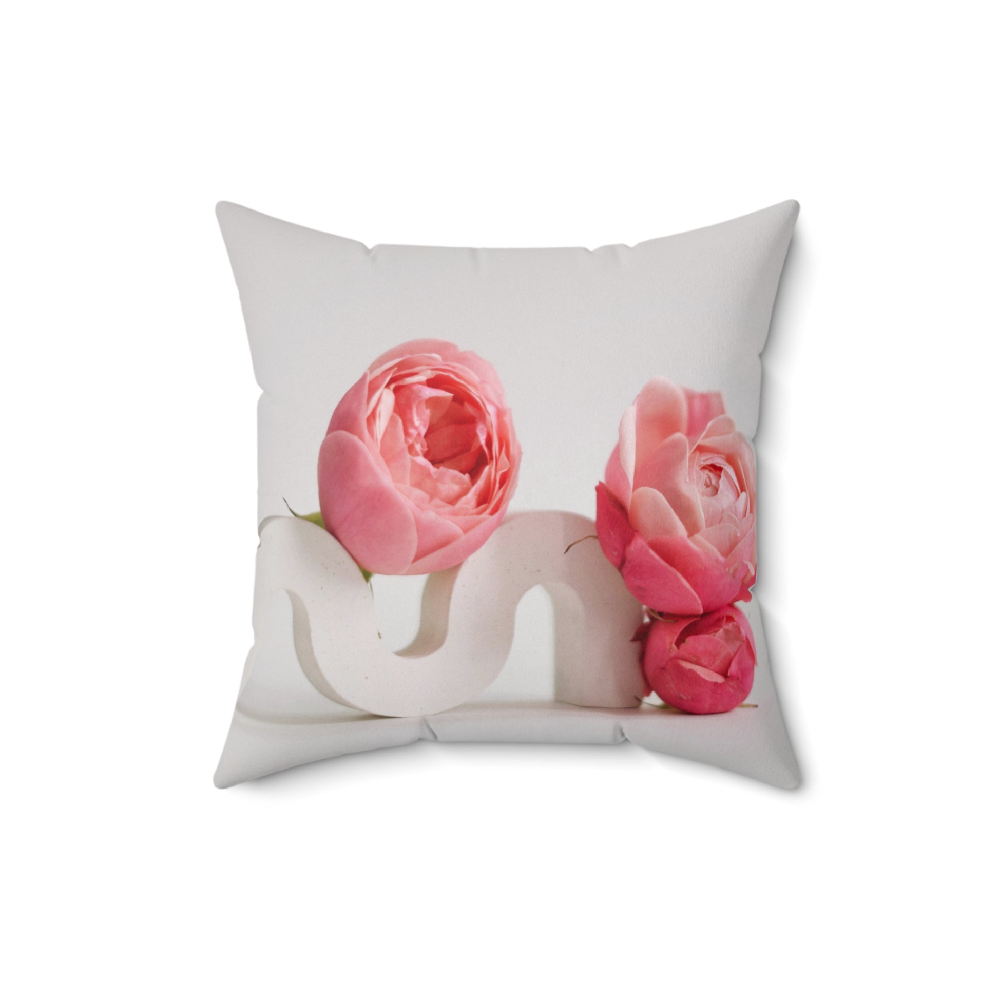 Mother's Day Floral Square Pillow - Love You More Than Stars