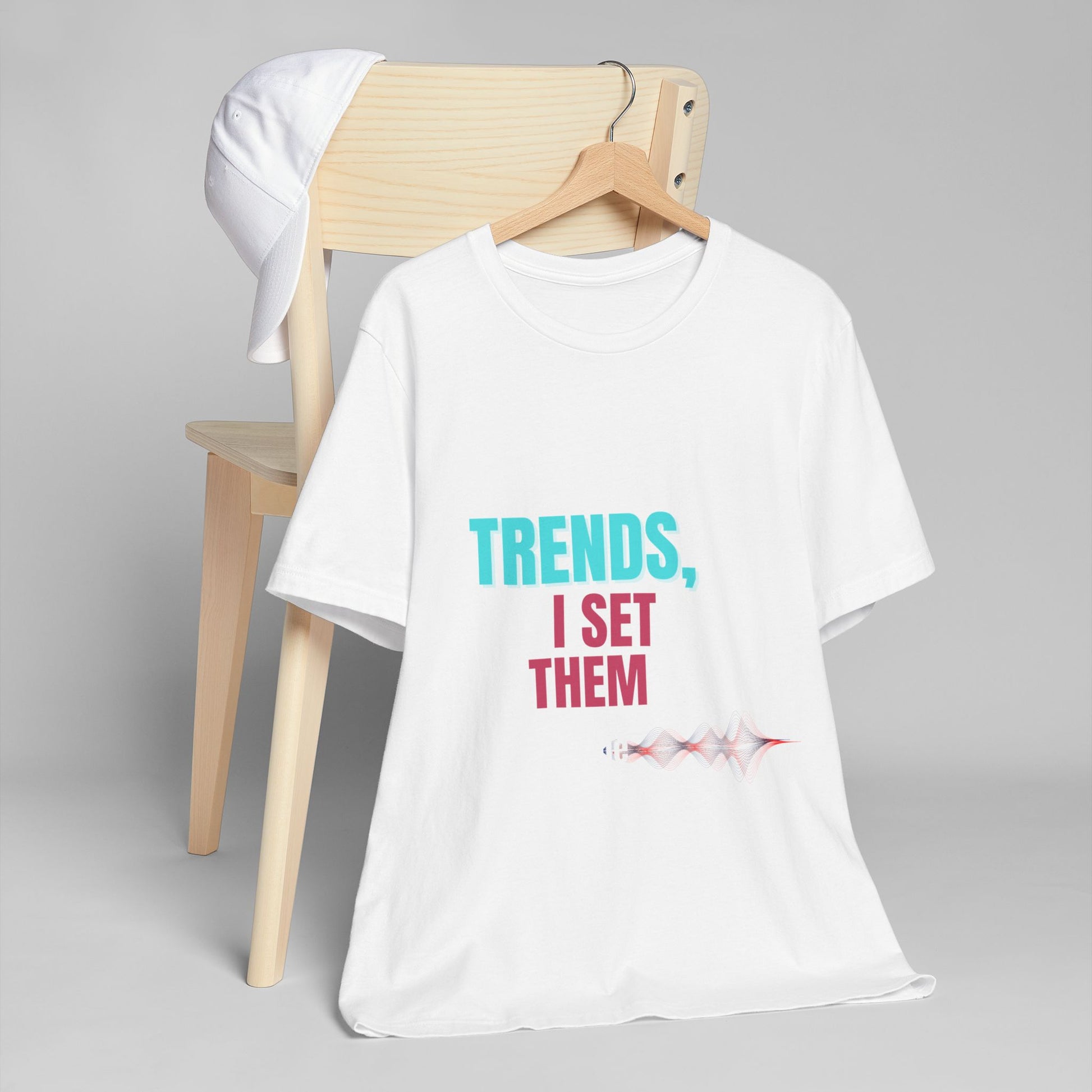 Trendy Unisex Jersey T-Shirt - 'Trends, I Set Them' | Trendsetter Energy Only
